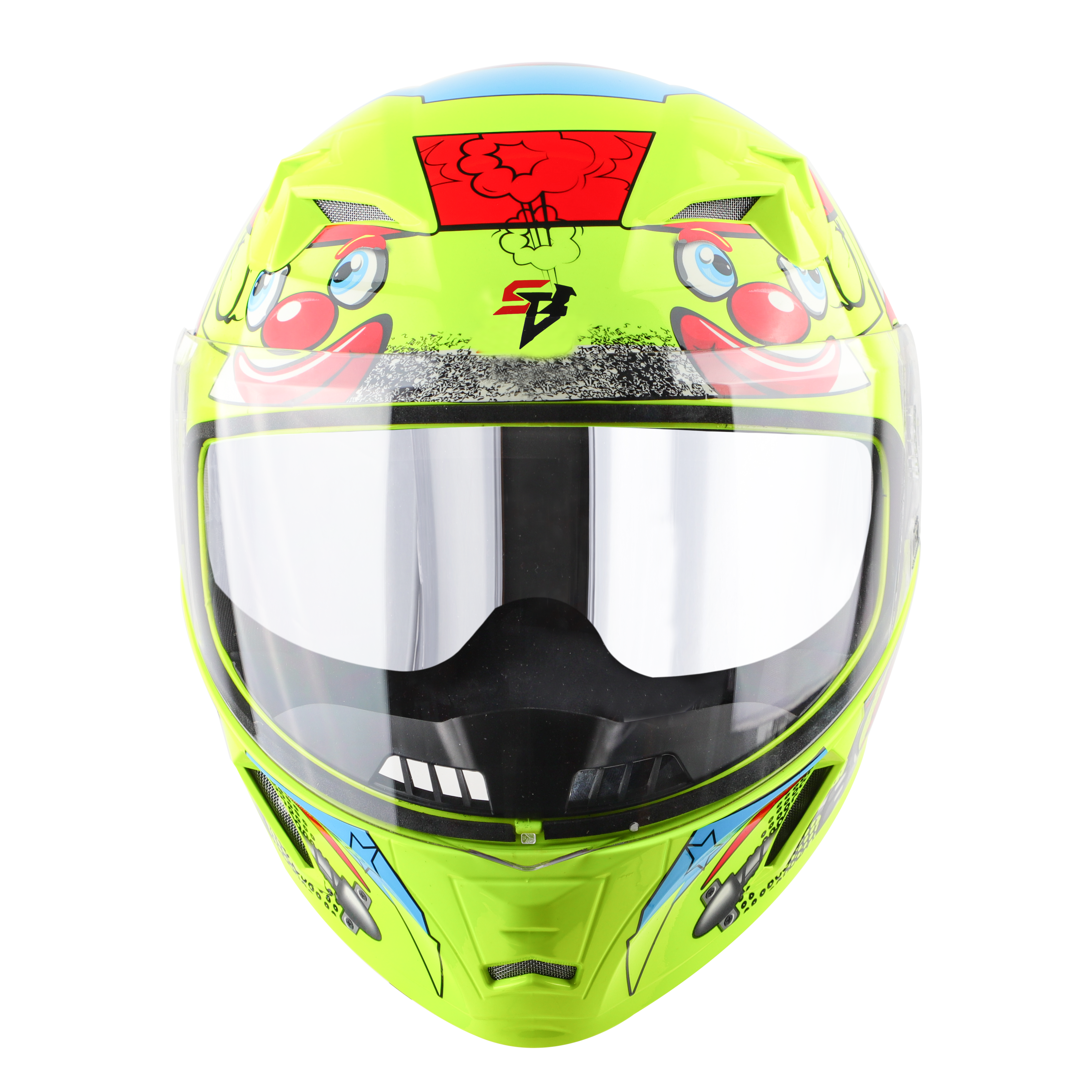 SBA-21 COMIC GLOSSY FLUO NEON WITH NEON ( WITH CHROME SILVER INNER SUN SHIELD)