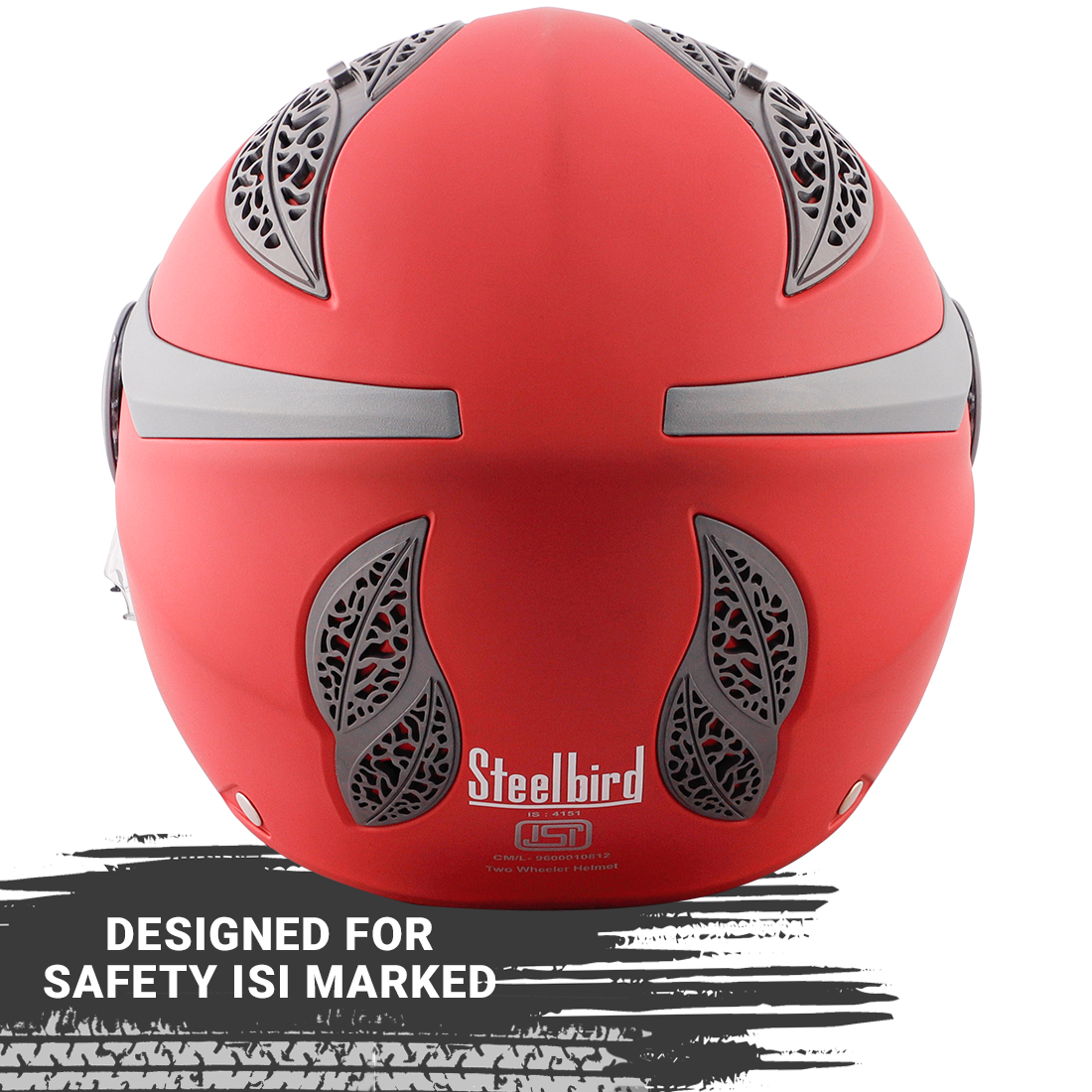 Steelbird Fairy Specially Designed ISI Certified Helmet For Girls || Womens  (Matt Berry Pink With Smoke Visor)