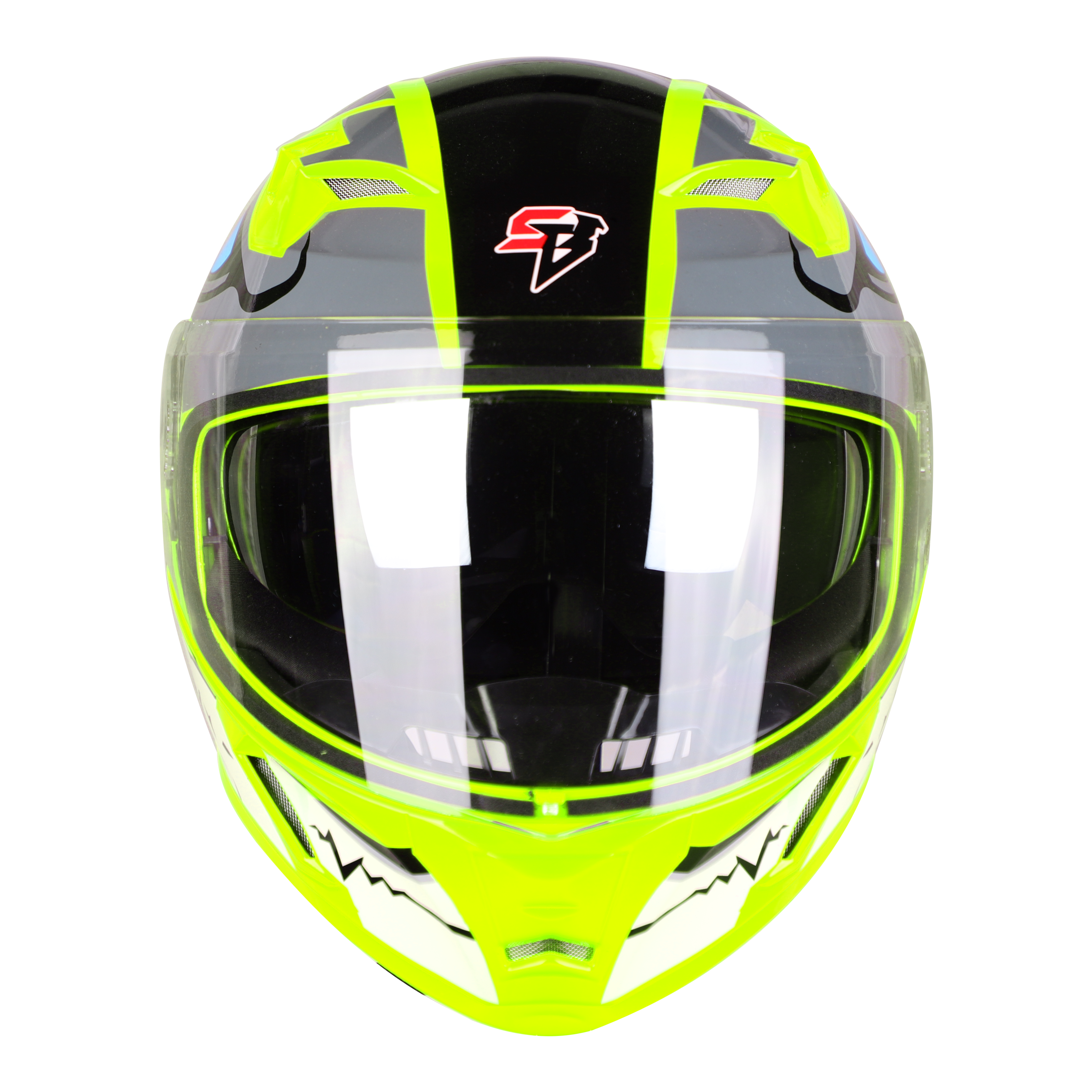 SBA-21 BORN READY GLOSSY FLUO NEON WITH LONG CHEEK PAD INTERIOR (WITH INNER SUN SHIELD) 