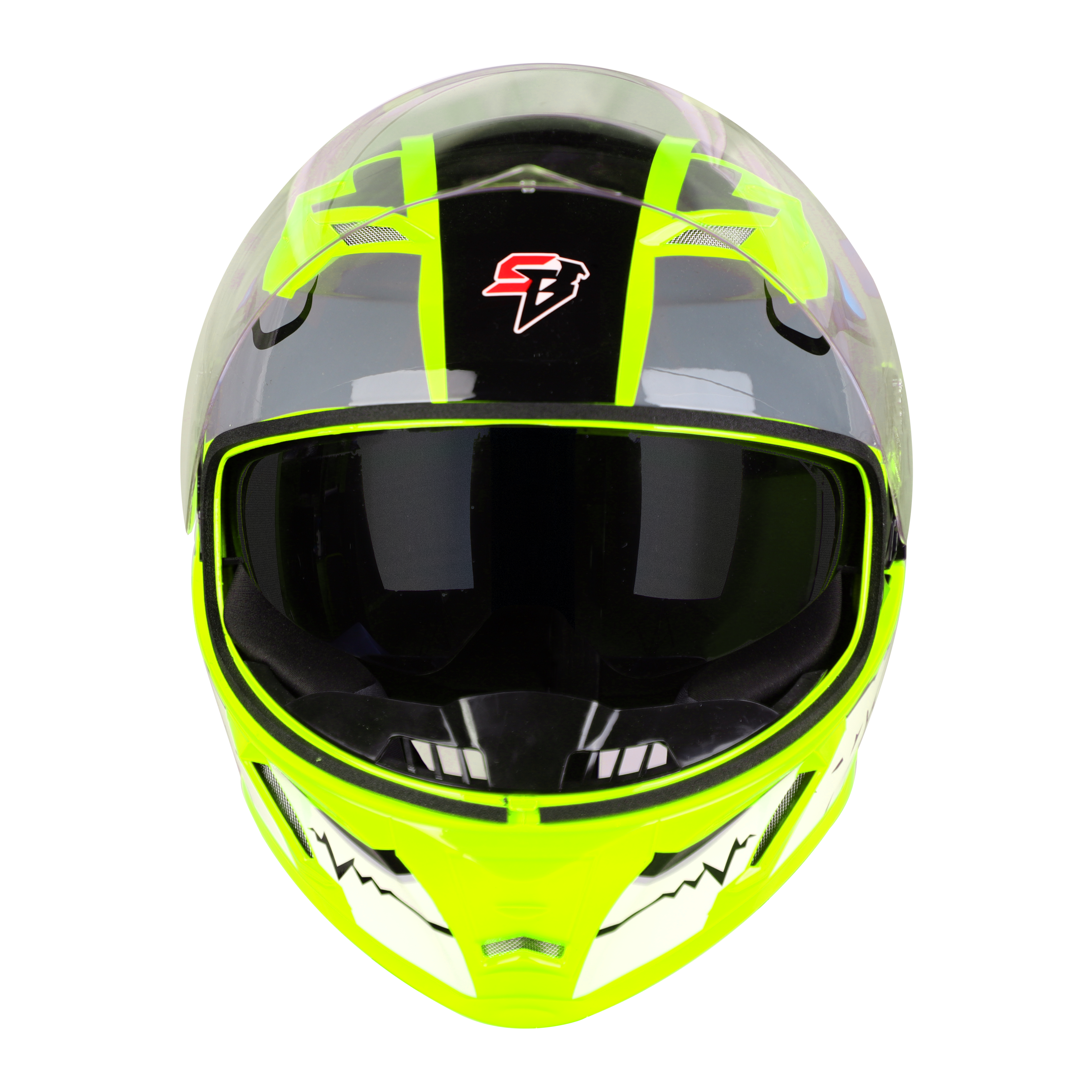 SBA-21 BORN READY GLOSSY FLUO NEON WITH LONG CHEEK PAD INTERIOR (WITH INNER SUN SHIELD) 