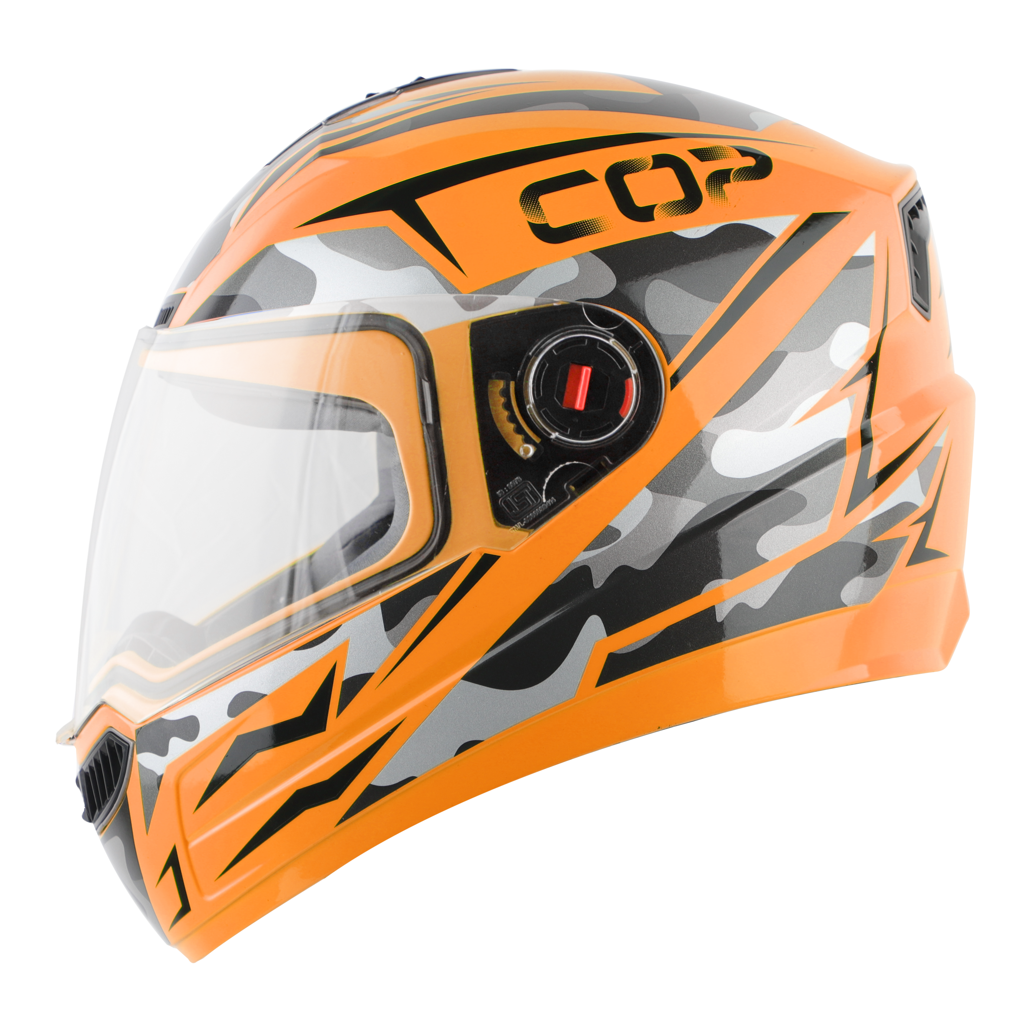 SBA-1 COP GLOSSY FLUO ORANGE WITH GREY