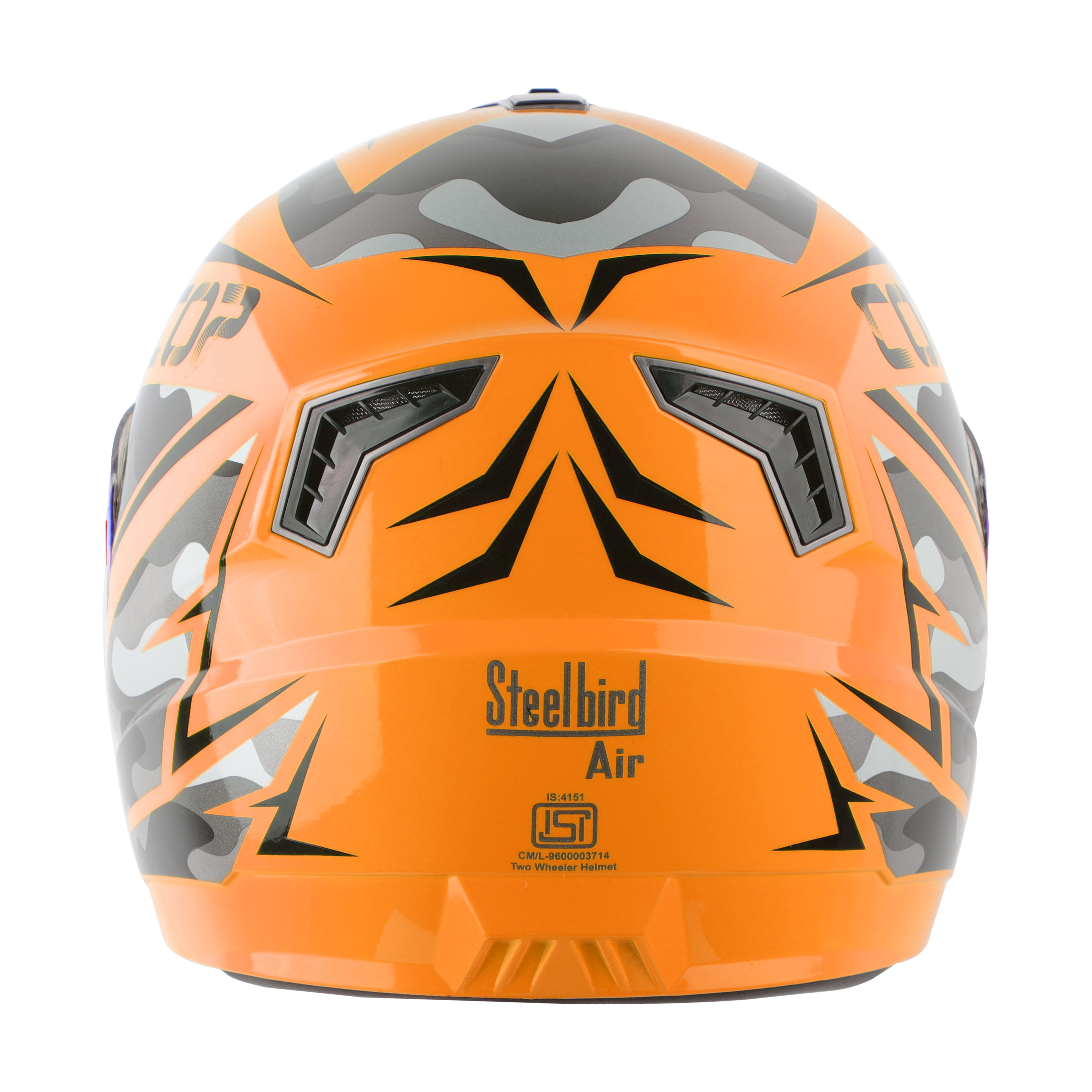 SBA-1 COP GLOSSY FLUO ORANGE WITH GREY