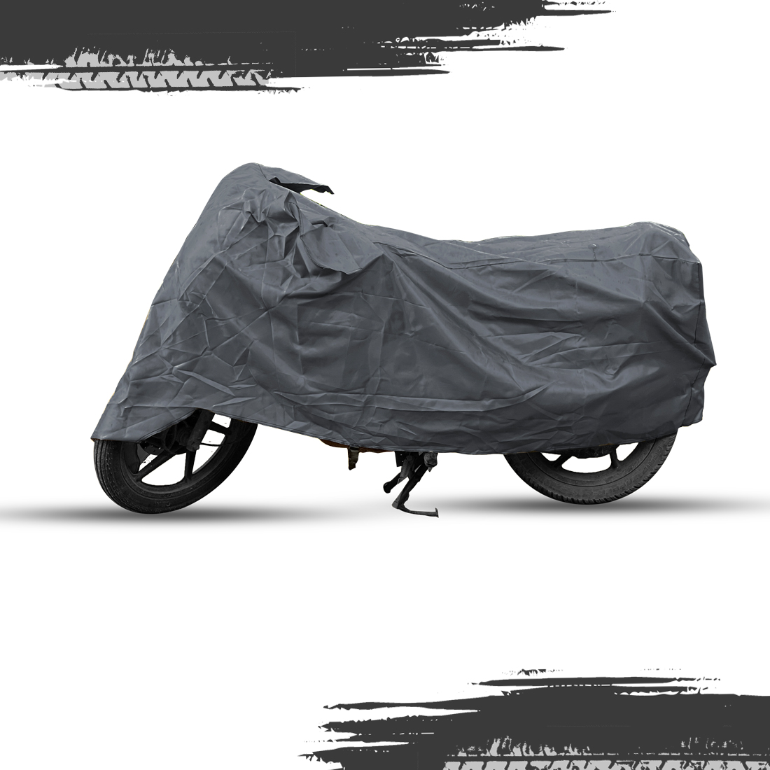 Steelbird Bike Cover GT Racing UV Protection Water-Resistant & Dustproof (2X2 Grey), Bike Body Cover With Carry Bag (All Scooter Activa Electric Scooty Size)