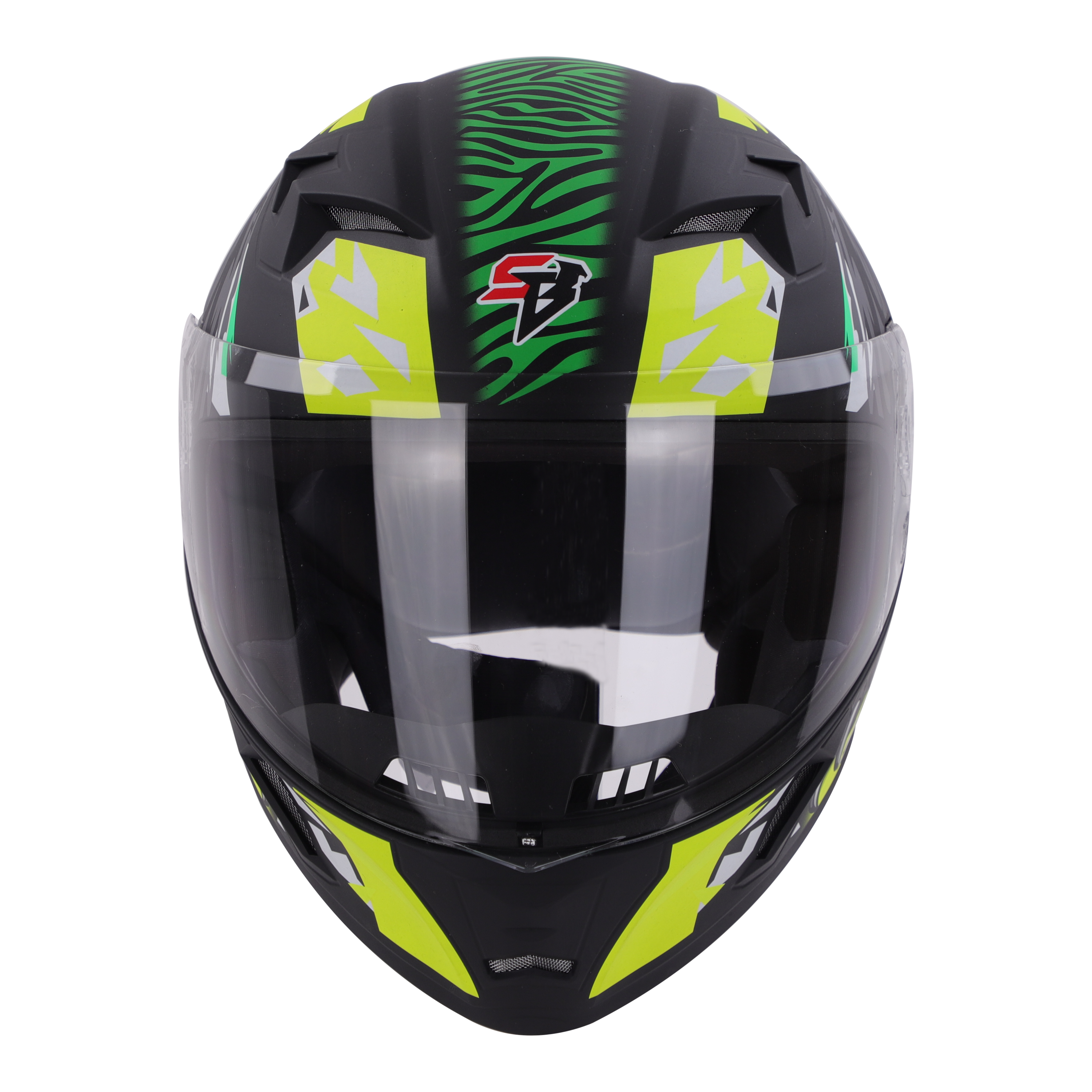 SBA-21 PANTHA GLOSSY BLACK WITH NEON/GREEN (WITH HIGH-END INTERIOR)