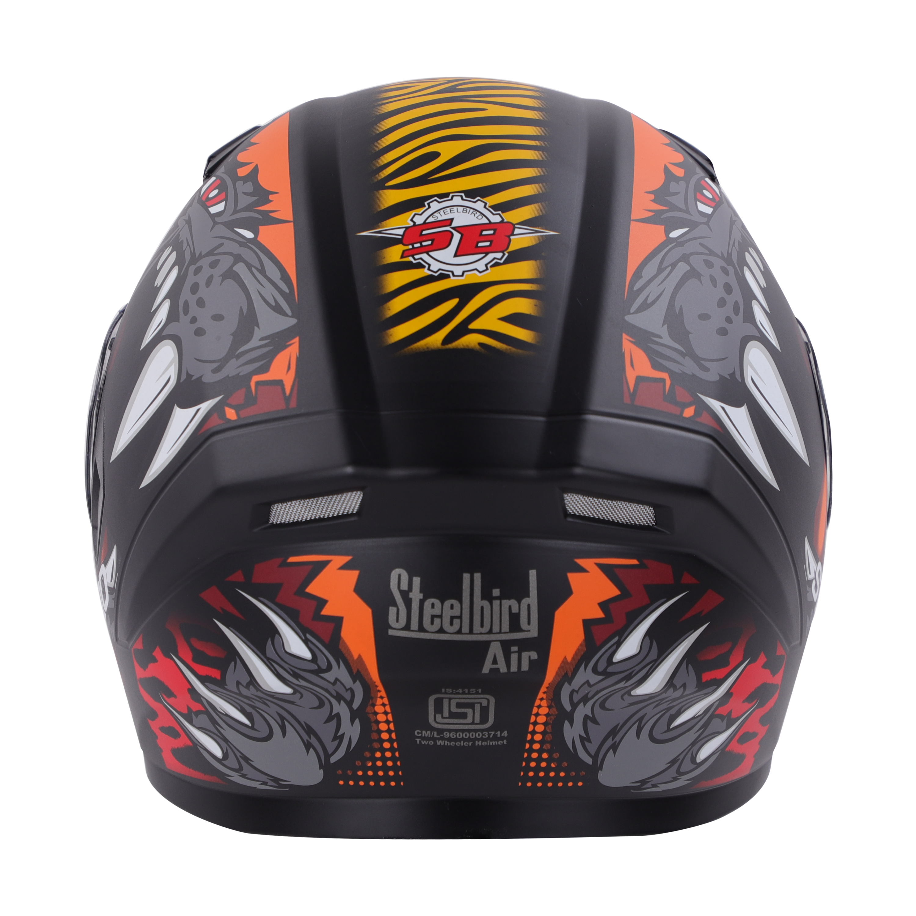 SBA-21 PANTHA GLOSSY BLACK WITH ORANGE/RED (WITH HIGH-END INTERIOR)