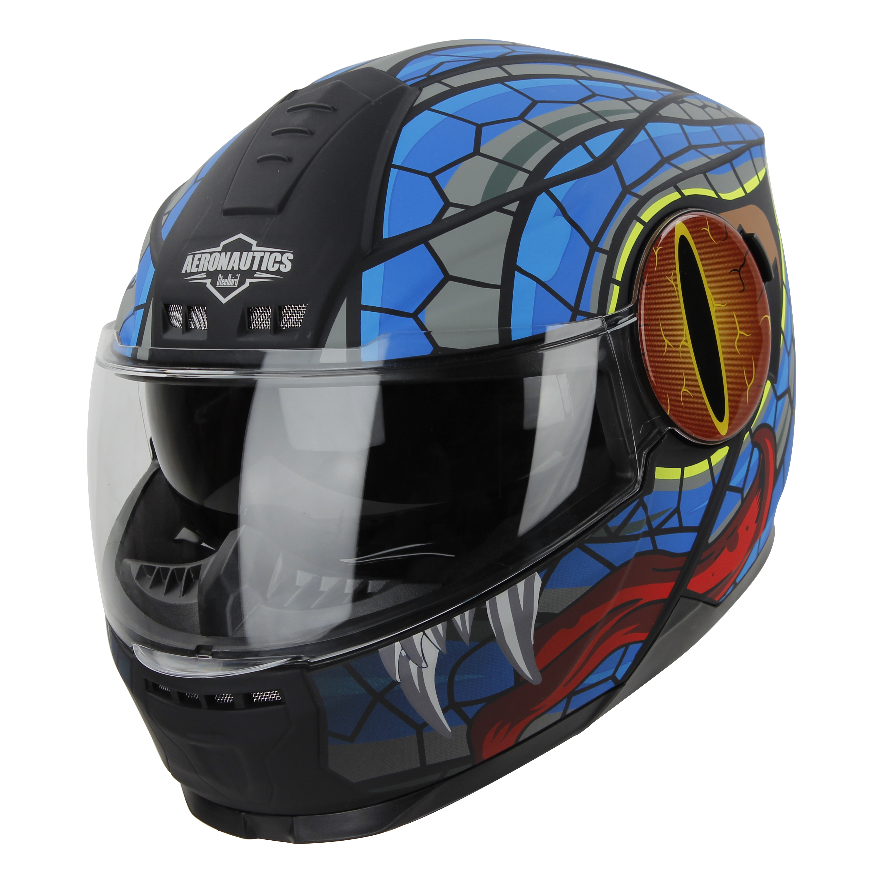 SBH-40 MAMBA MAT BLACK WITH BLUE (INNER SUN SHIELD AND HIGH-END INTERIOR)