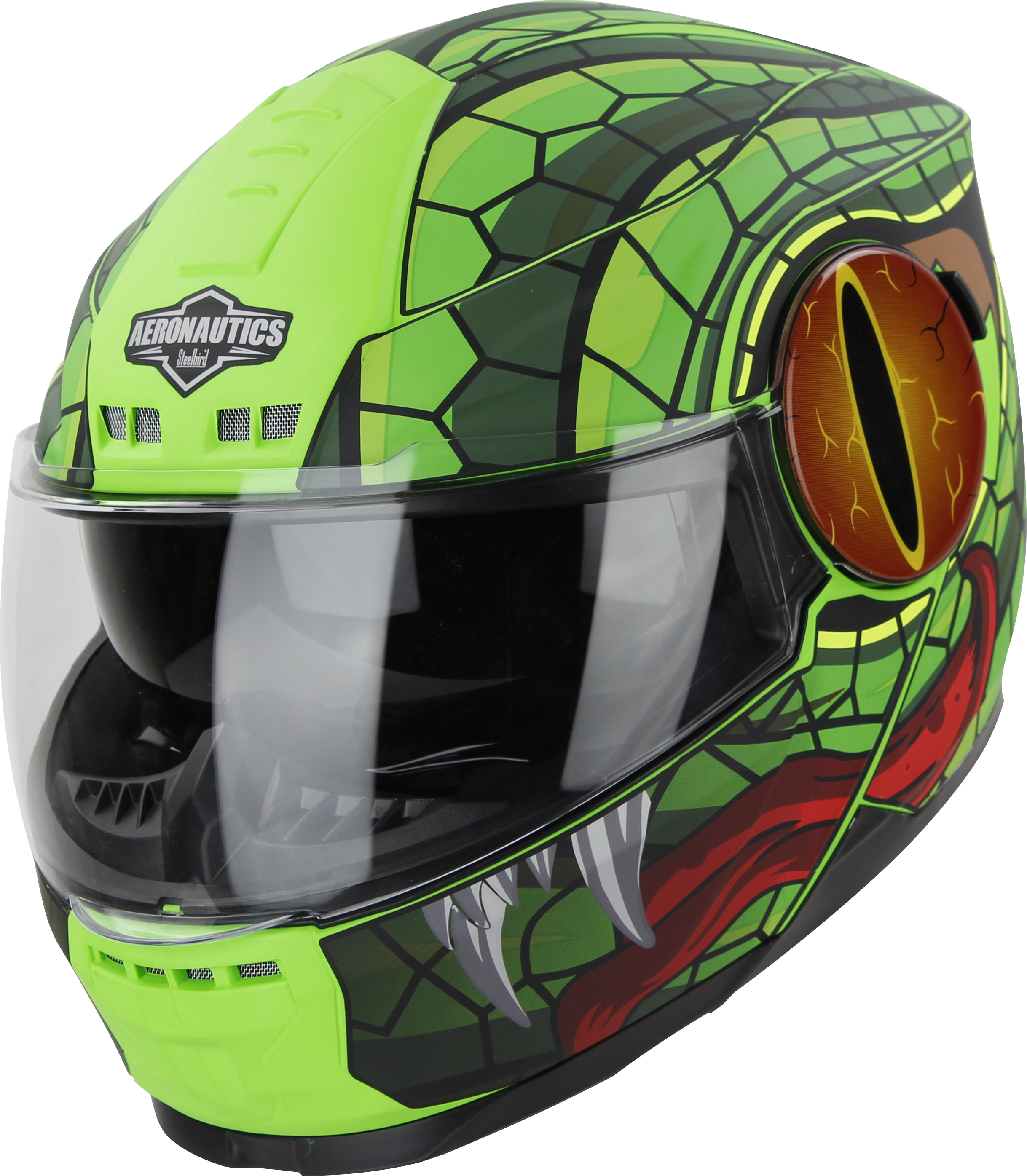 SBH-40 MAMBA GLOSSY GREEN WITH GREEN (INNER SUN SHIELD AND HIGH-END INTERIOR)