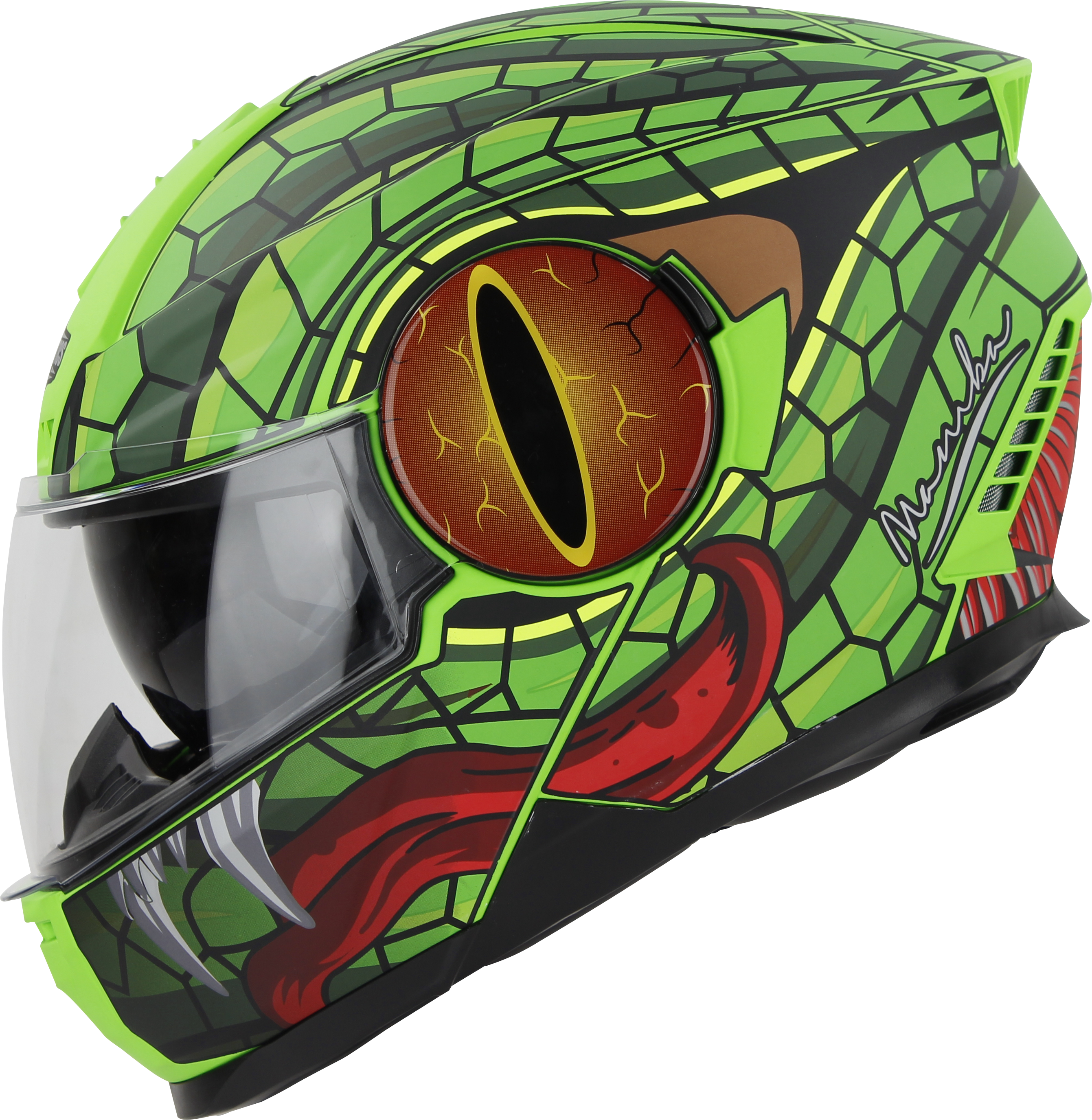 SBH-40 MAMBA GLOSSY GREEN WITH GREEN (INNER SUN SHIELD AND HIGH-END INTERIOR)