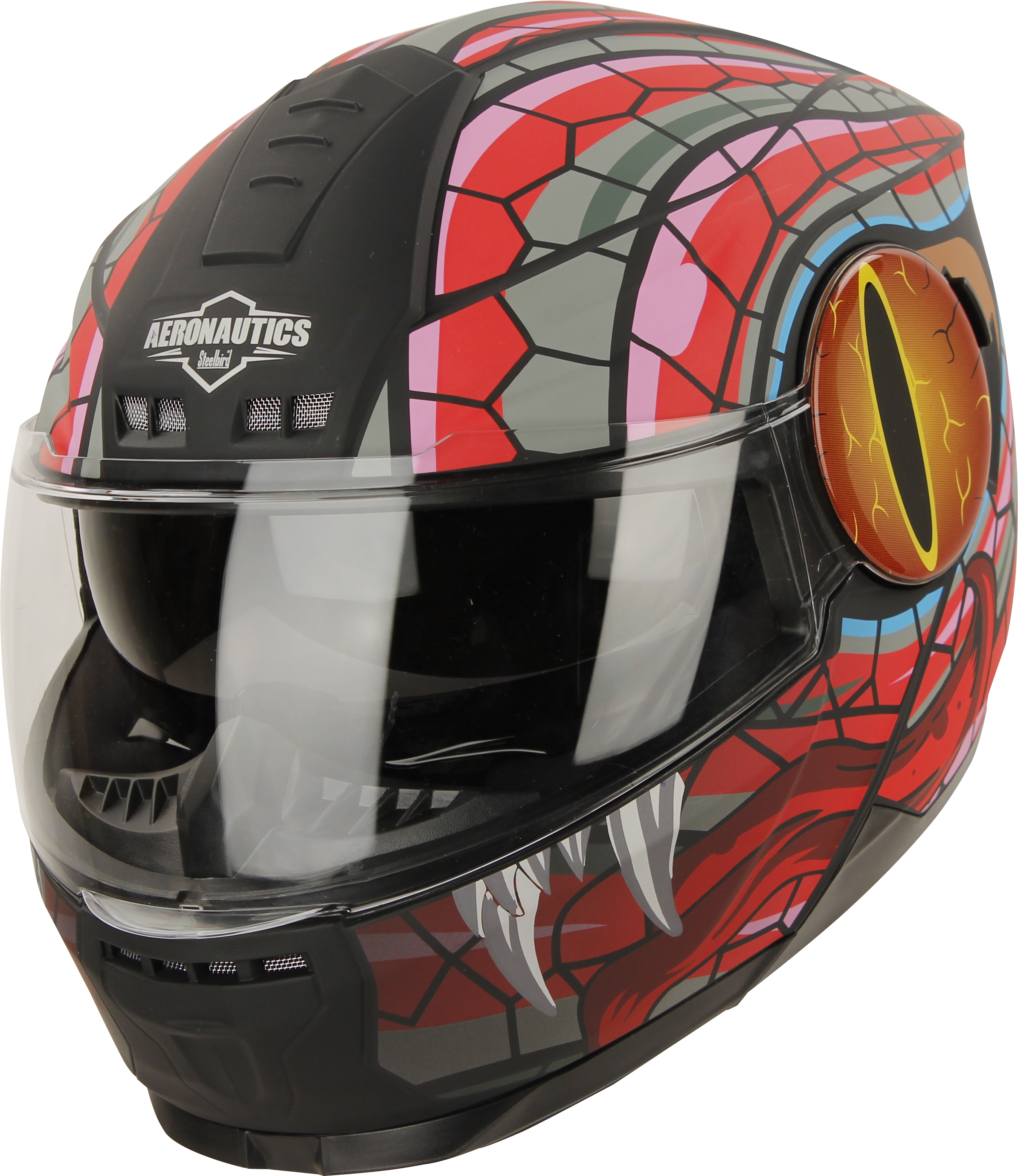 SBH-40 MAMBA MAT BLACK WITH RED (WITH INNER SUN SHIELD AND MEDIUM-END INTERIOR)