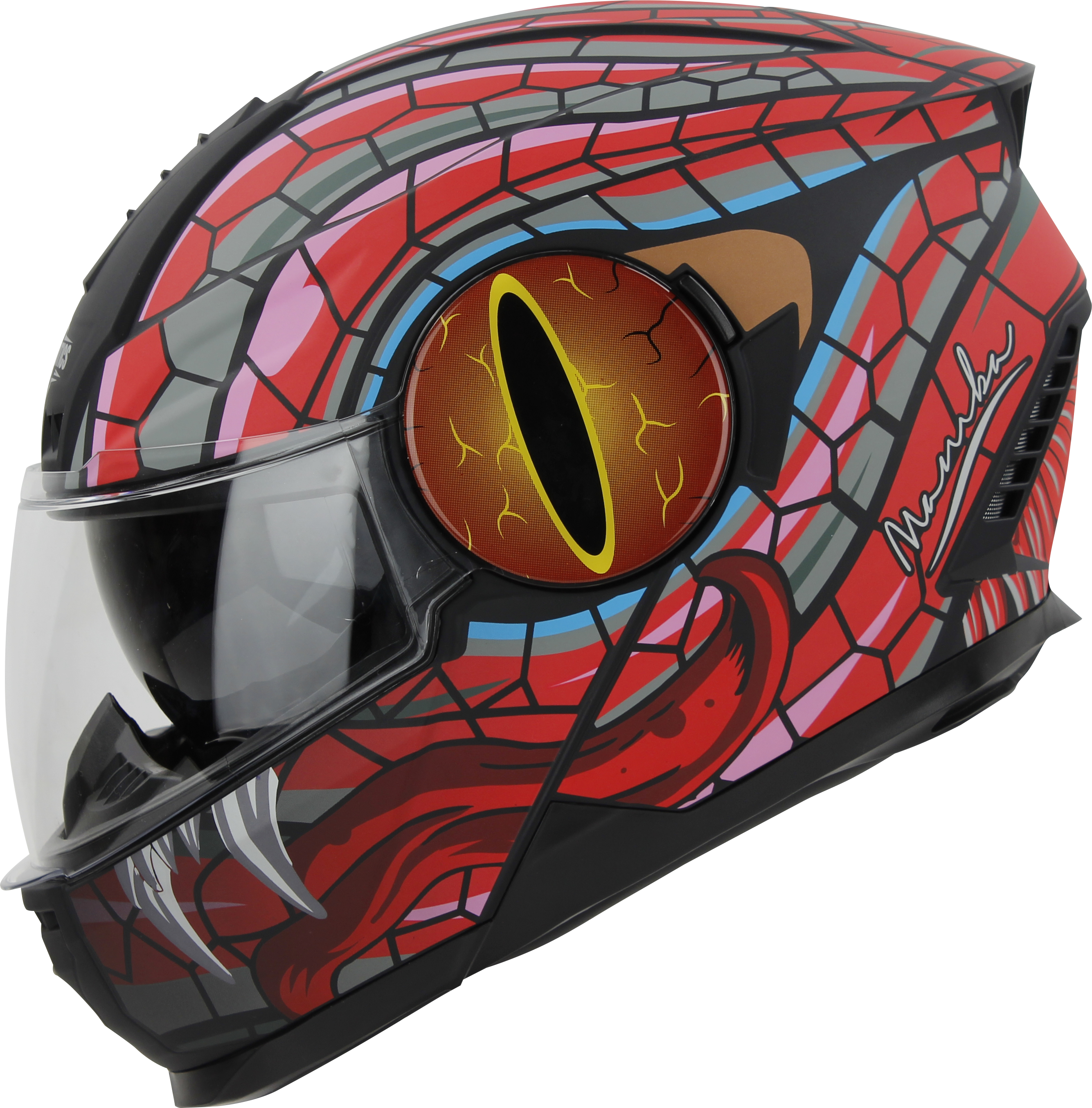 SBH-40 MAMBA MAT BLACK WITH RED (WITH INNER SUN SHIELD AND MEDIUM-END INTERIOR)