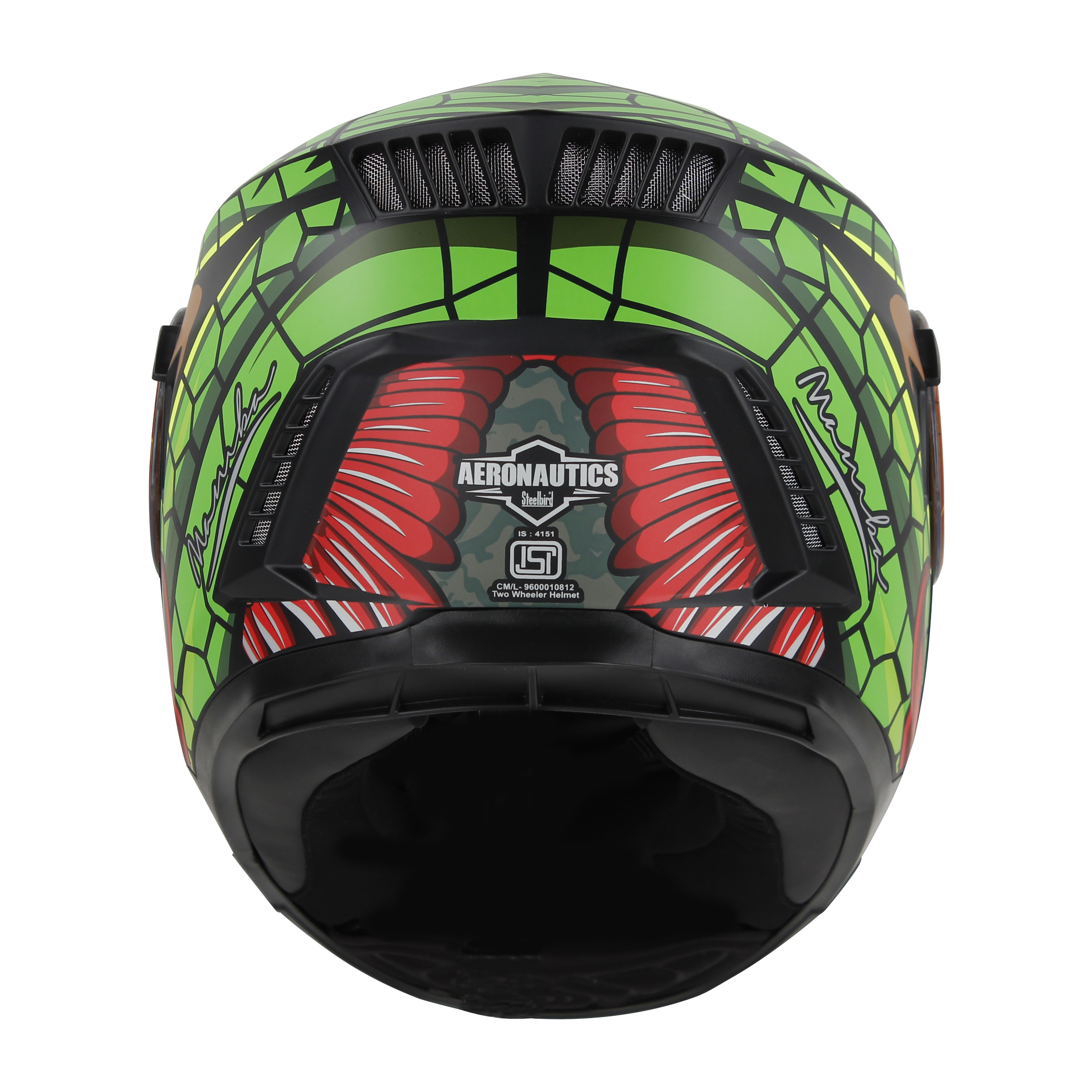 SBH-40 MAMBA GLOSSY BLACK WITH GREEN (WITH HIGH-END INTERIOR)