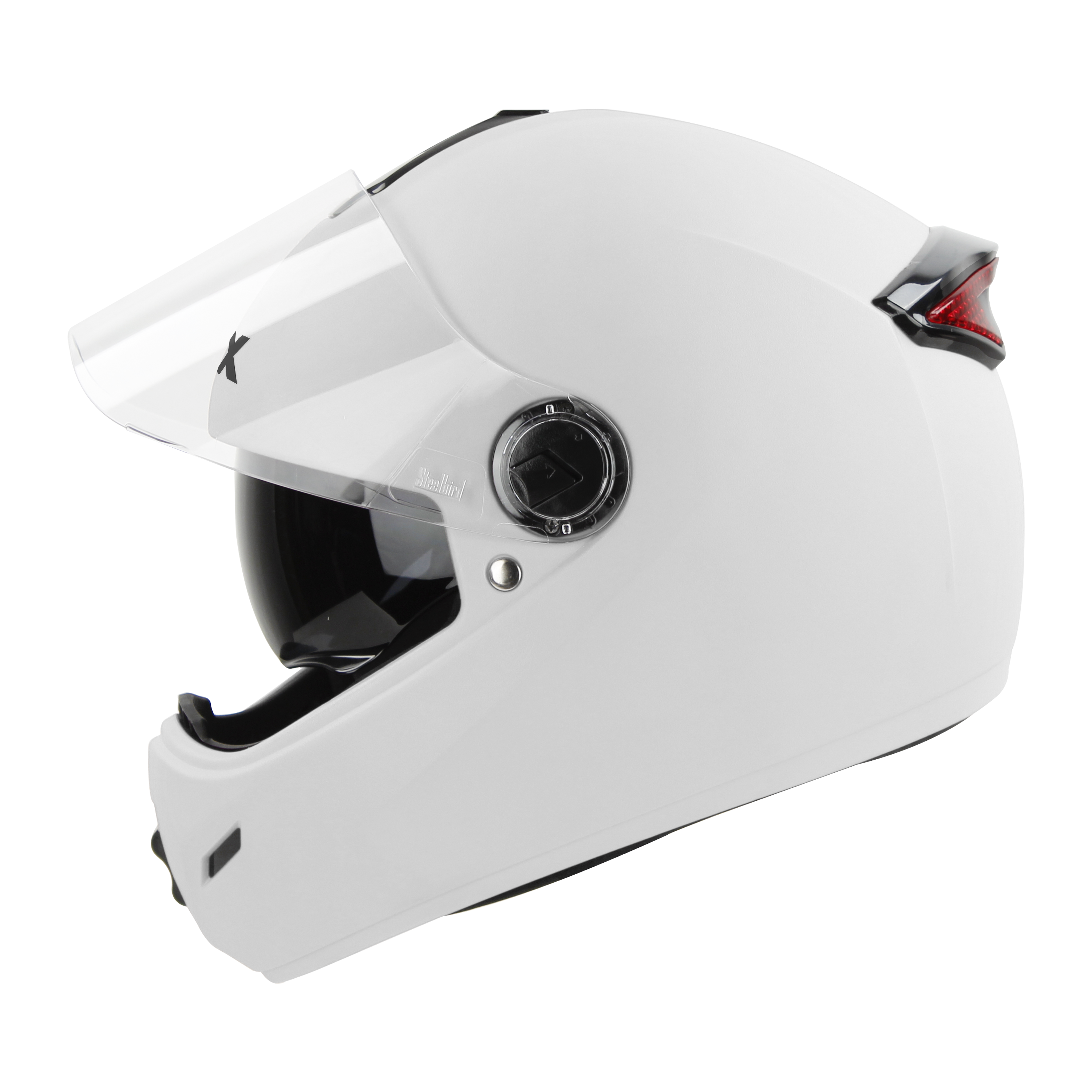 SBH-34 ROX REFLECTIVE GLOSSY WHITE WITH INNER SUN SHIELD