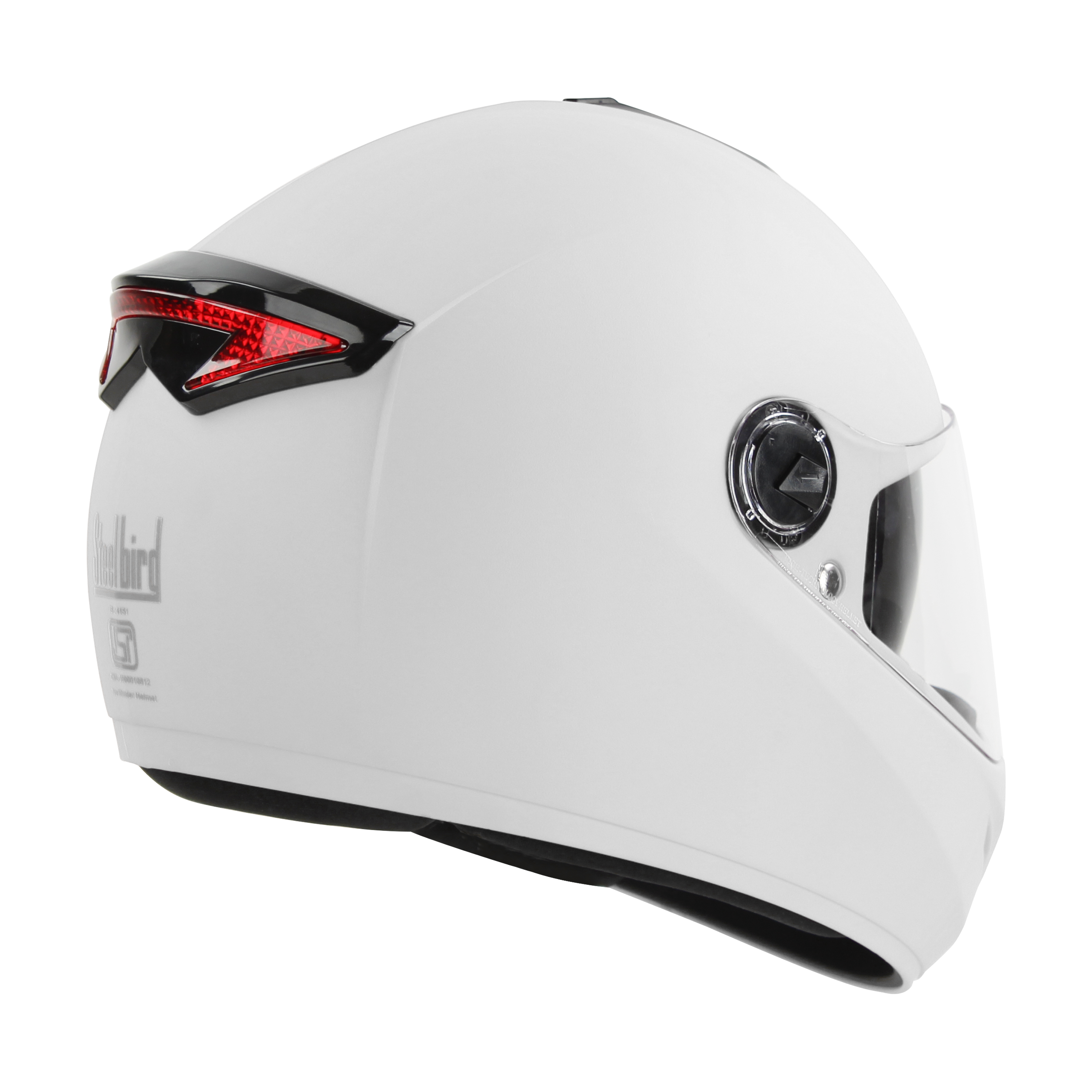 SBH-34 ROX REFLECTIVE GLOSSY WHITE WITH INNER SUN SHIELD