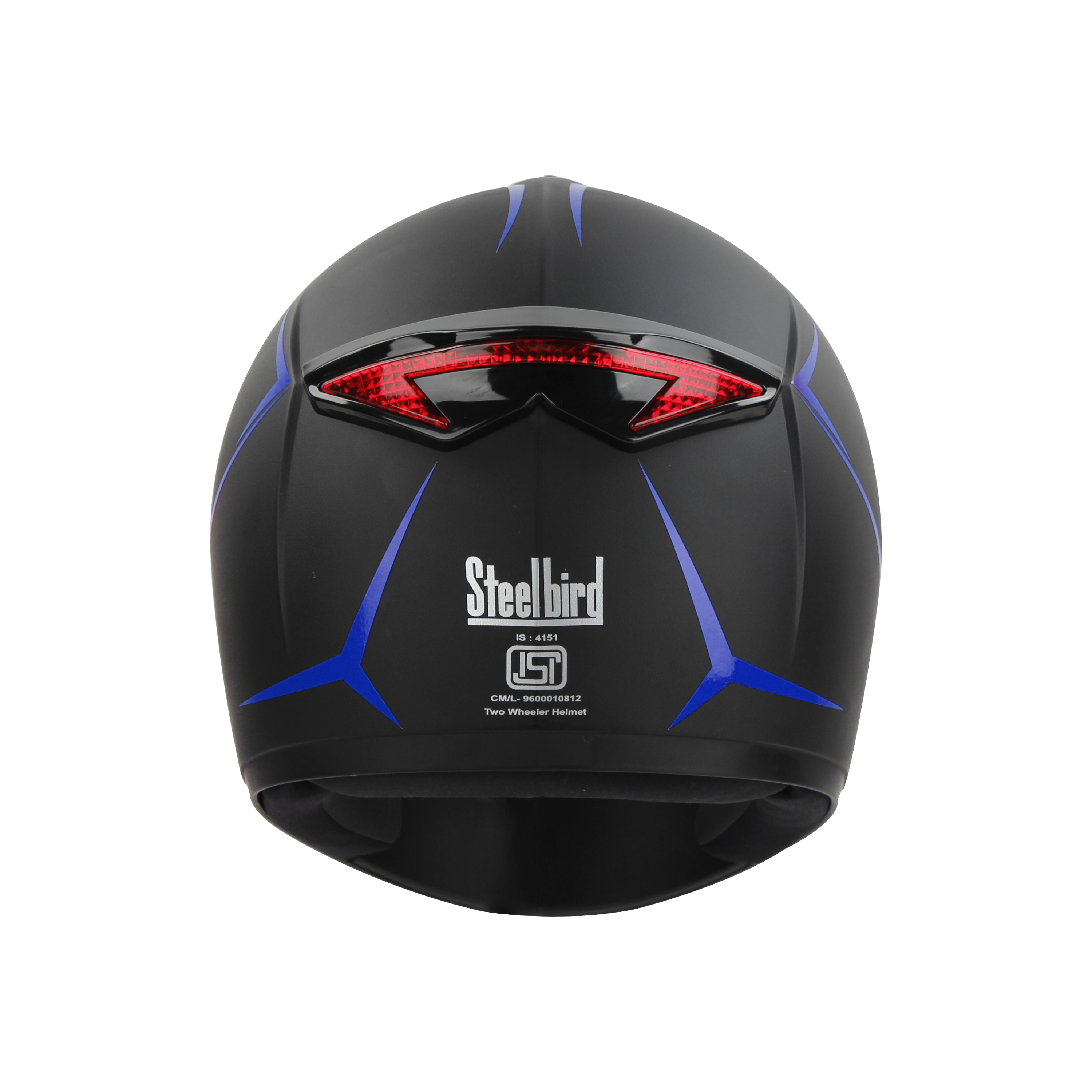 SBH-34 ROX REFLECTIVE GLOSSY BLACK WITH BLUE (WITH INNER SUN SHIELD)