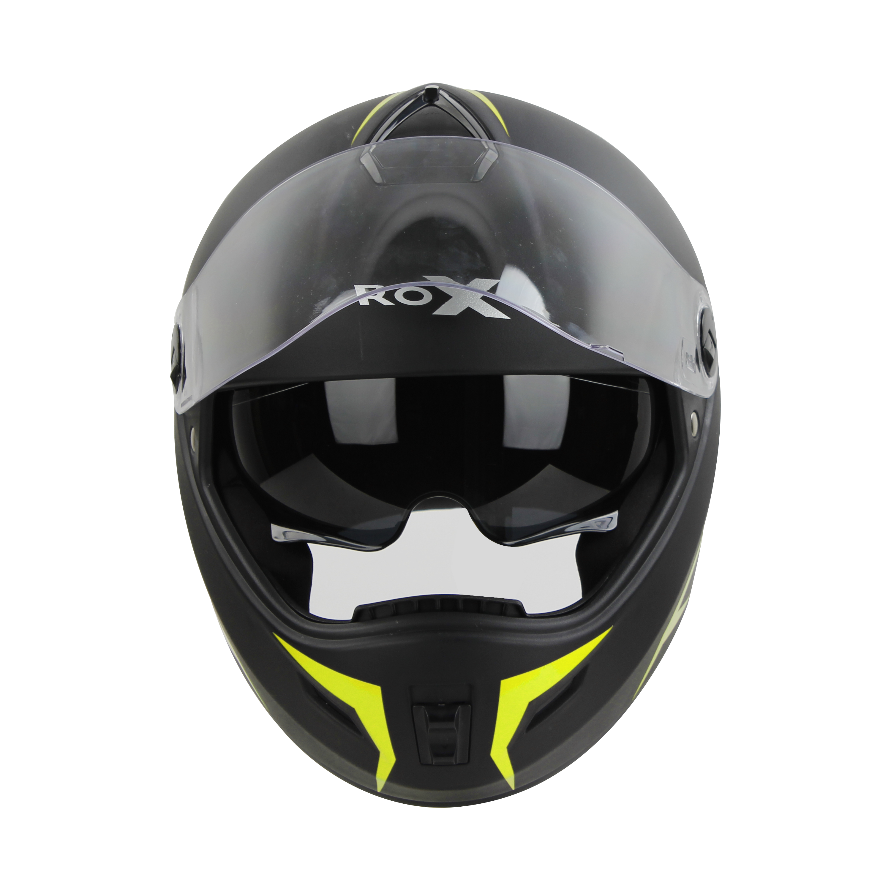 SBH-34 ROX REFLECTIVE MAT BLACK WITH NEON (WITH INNER SUN SHIELD)