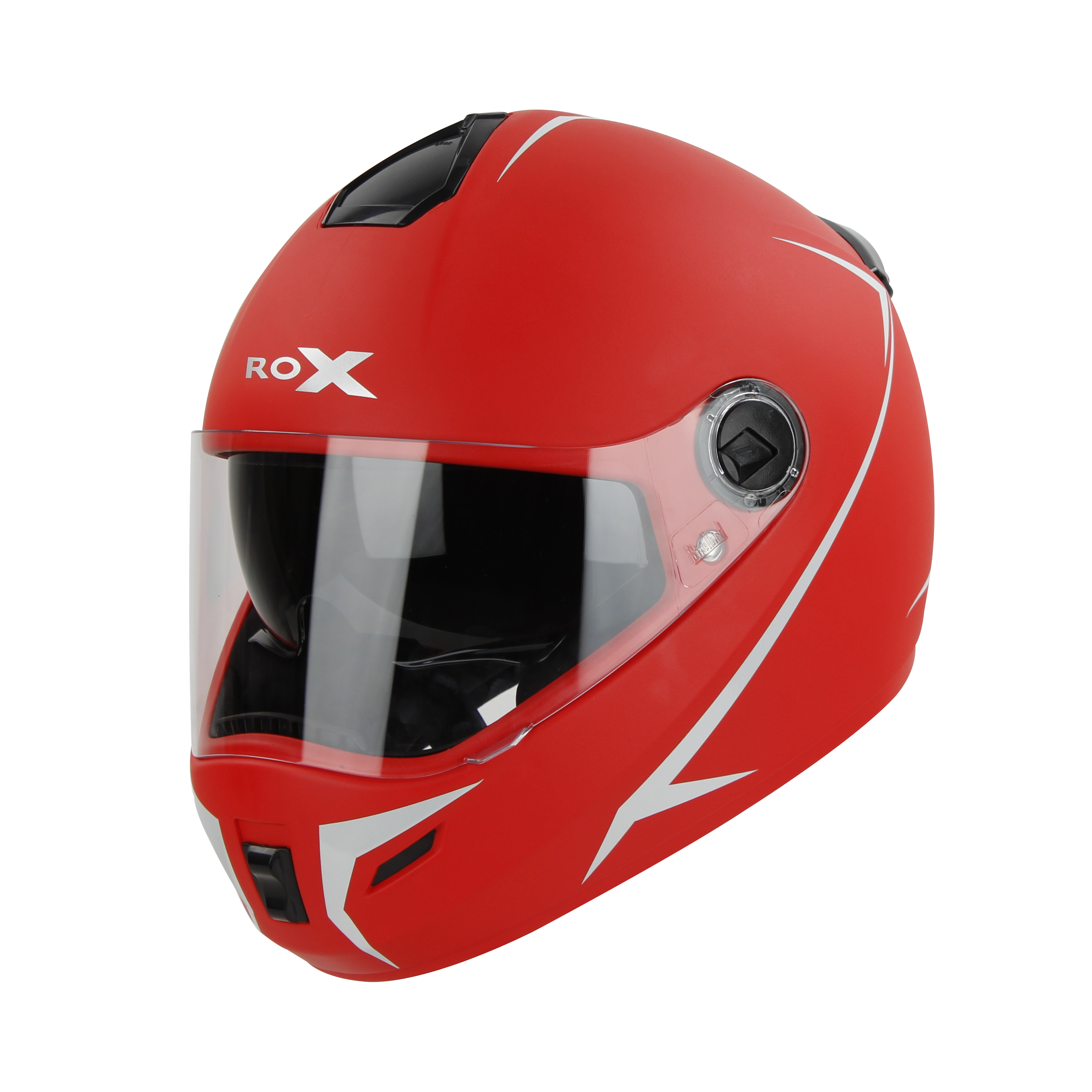 SBH-34 ROX REFLECTIVE GLOSSY RED WITH WHITE (WITH INNER SUN SHIELD)