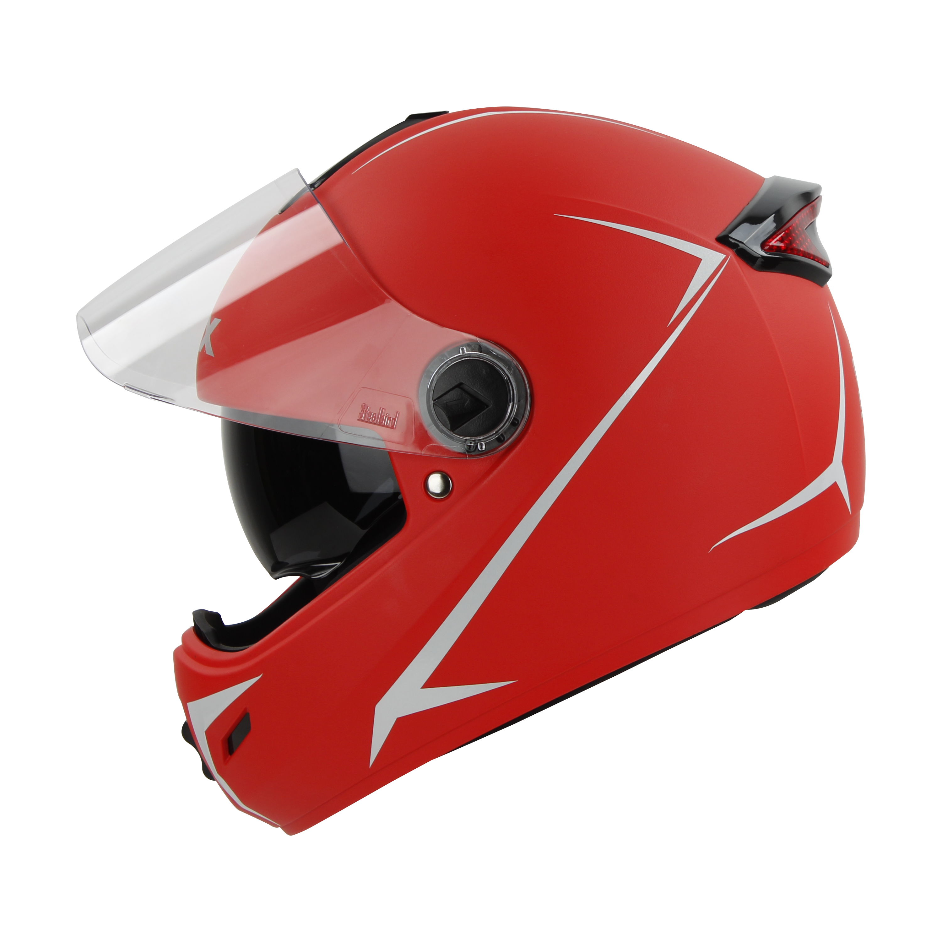 SBH-34 ROX REFLECTIVE GLOSSY RED WITH WHITE (WITH INNER SUN SHIELD)