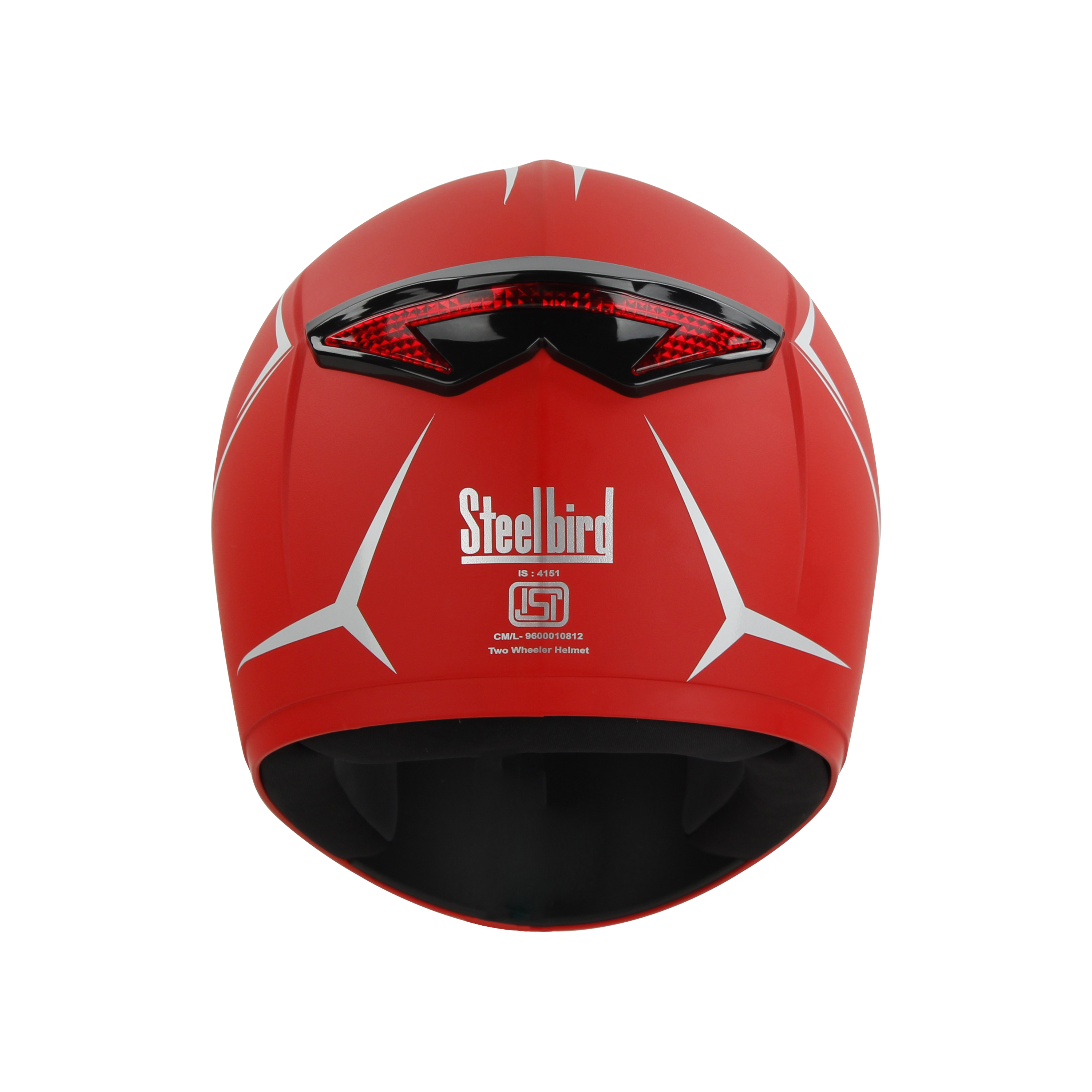 SBH-34 ROX REFLECTIVE GLOSSY RED WITH WHITE (WITH INNER SUN SHIELD)