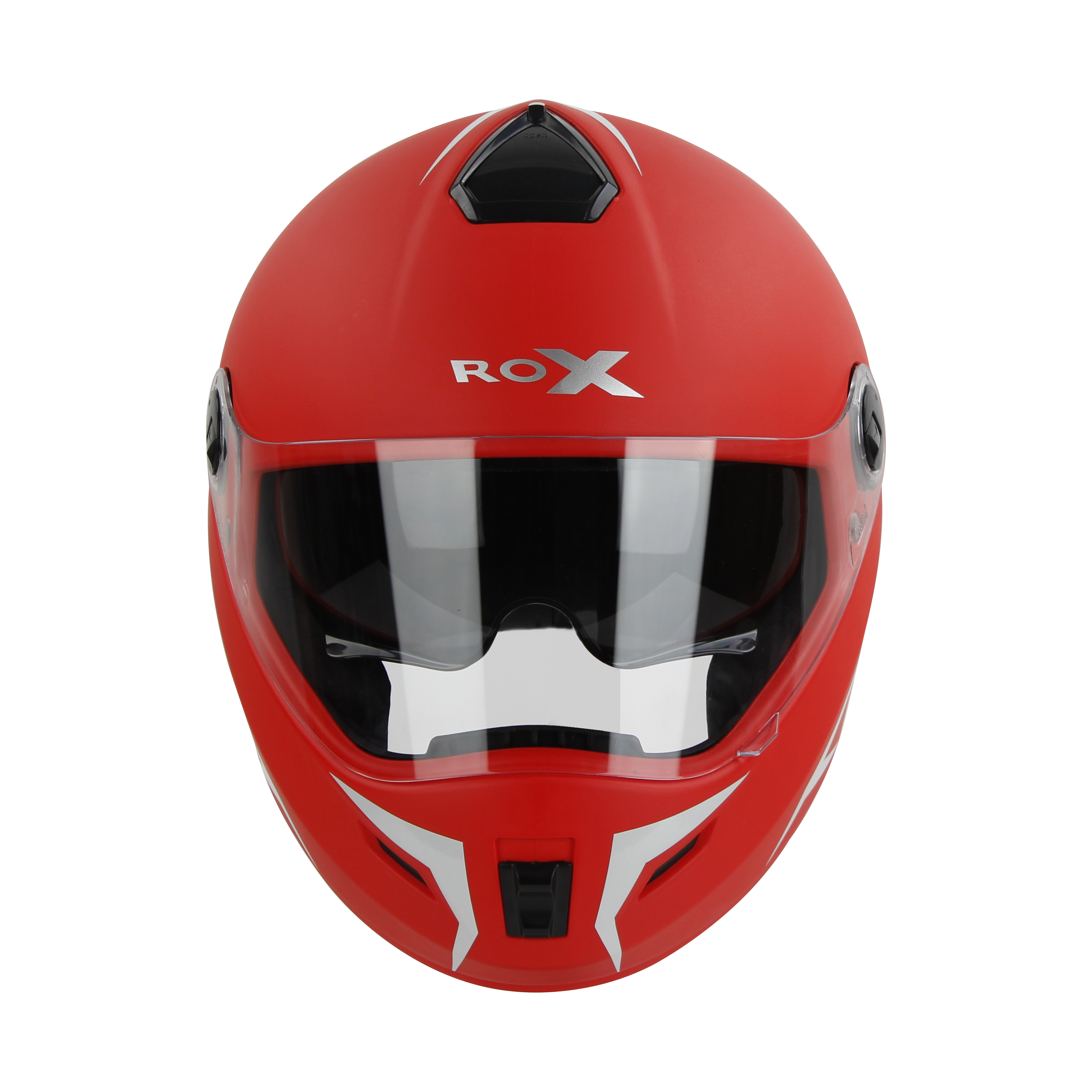 SBH-34 ROX REFLECTIVE GLOSSY RED WITH WHITE (WITH INNER SUN SHIELD)