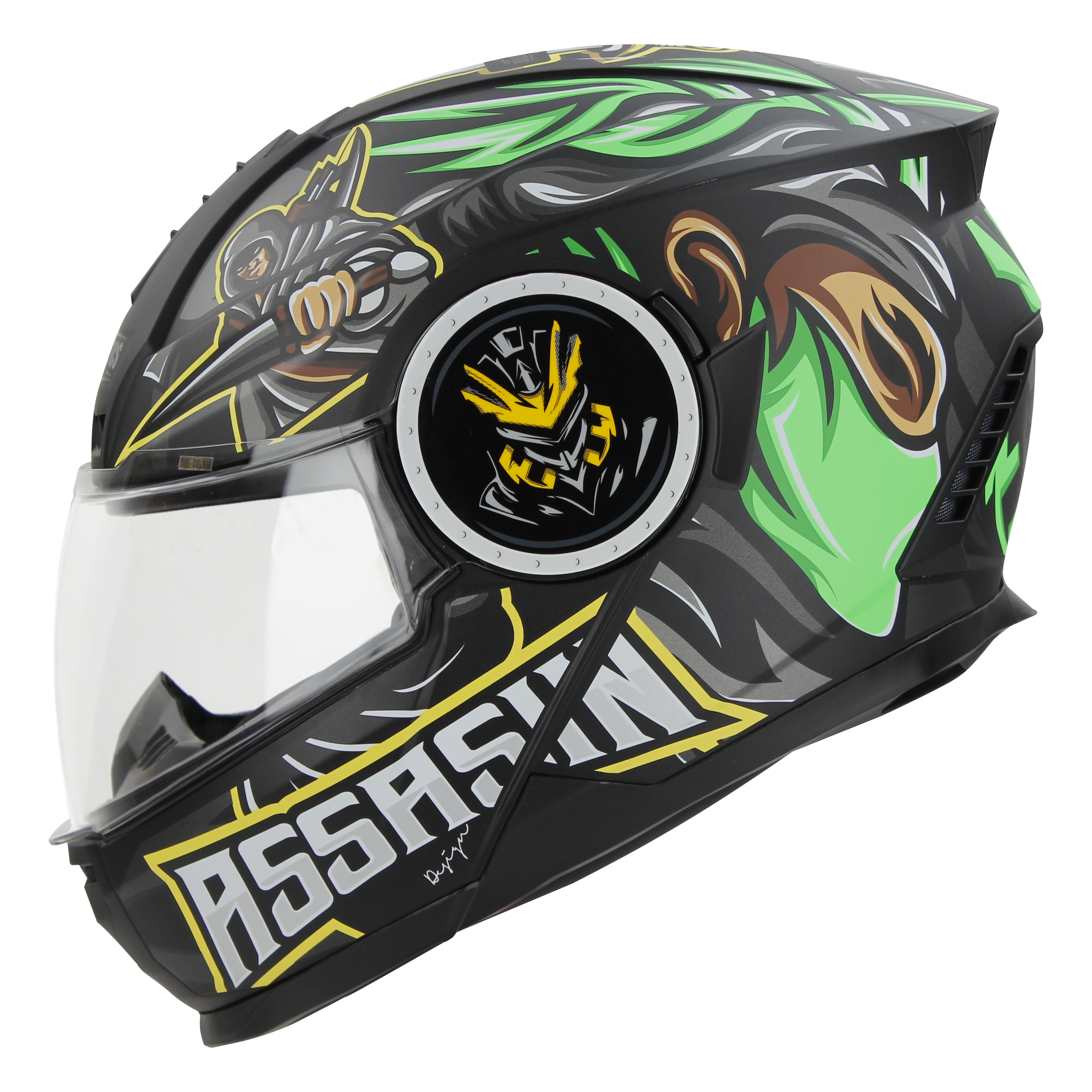 SBH-40 (SV) (HE) ASSASIN GLOSSY BLACK WITH GREEN