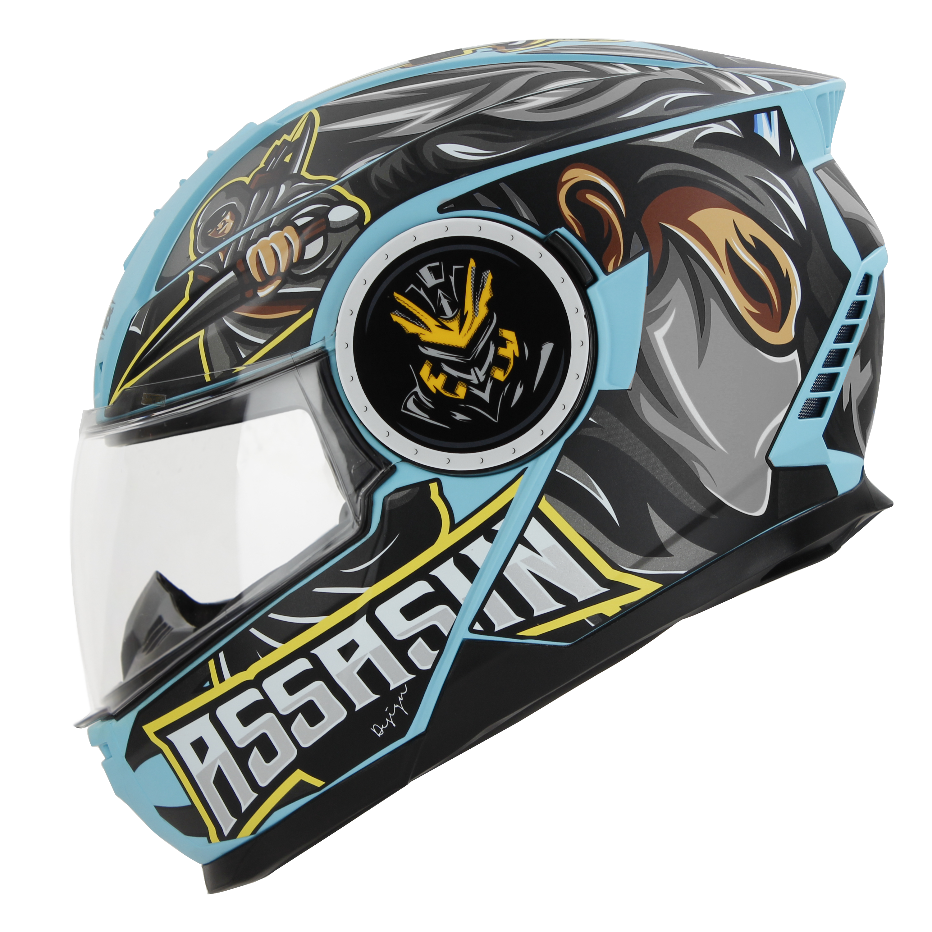 SBH-40 (SV) (HE) ASSASIN MAT JAZZ BLUE WITH GREY