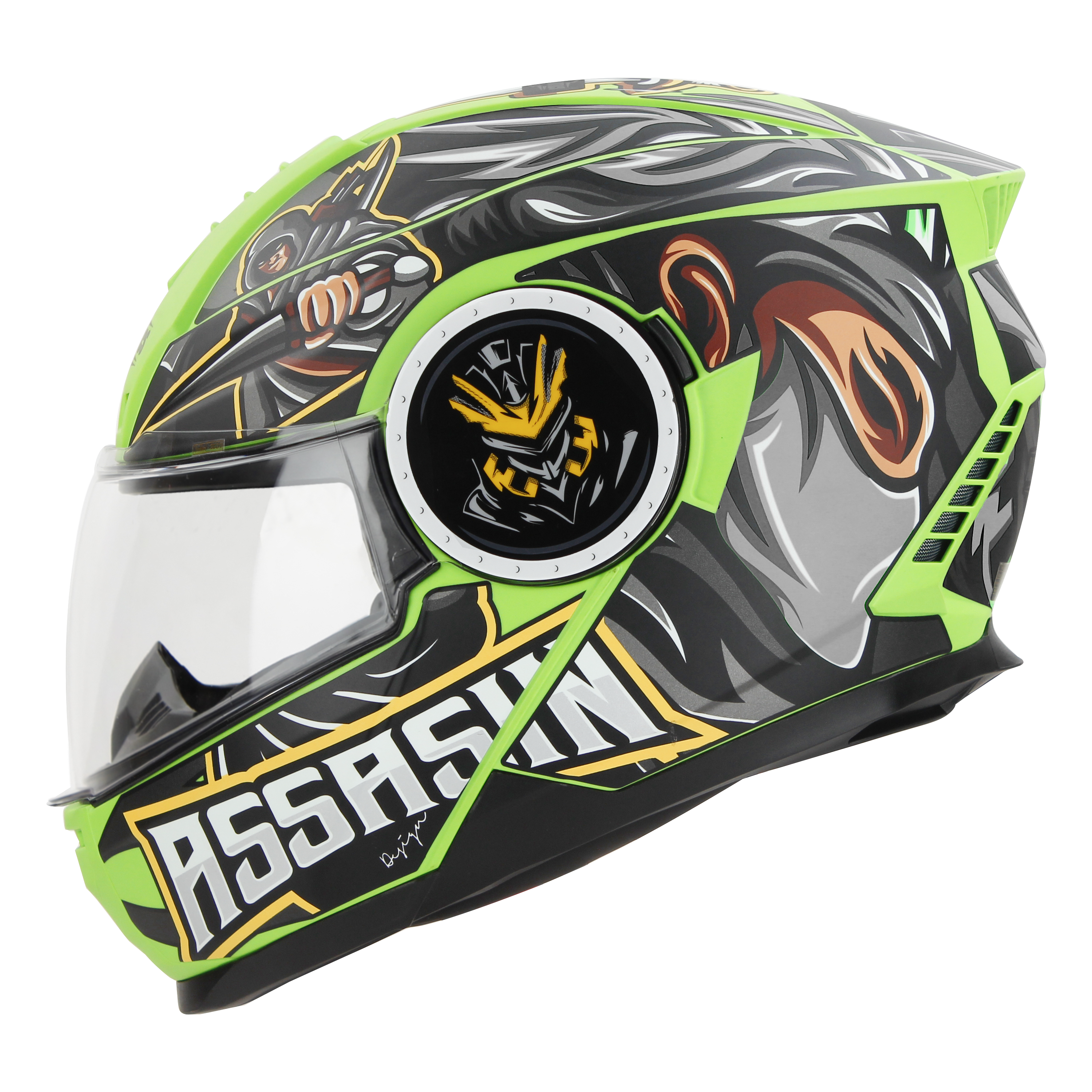 SBH-40 (SV) (HE) ASSASIN MAT JAZZ GREEN WITH GREY