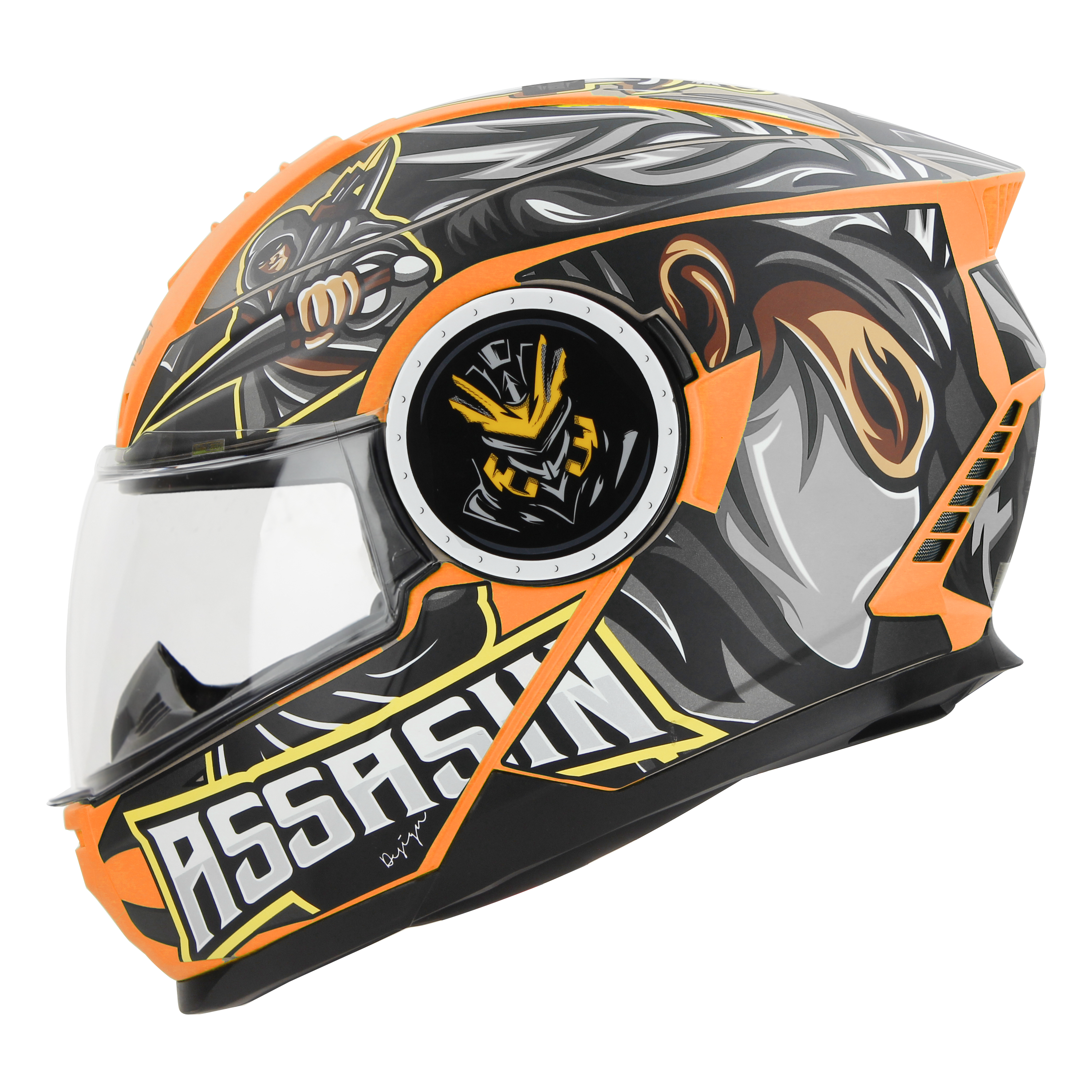 SBH-40 (SV) (HE) ASSASIN GLOSSY JAZZ ORANGE WITH GREY