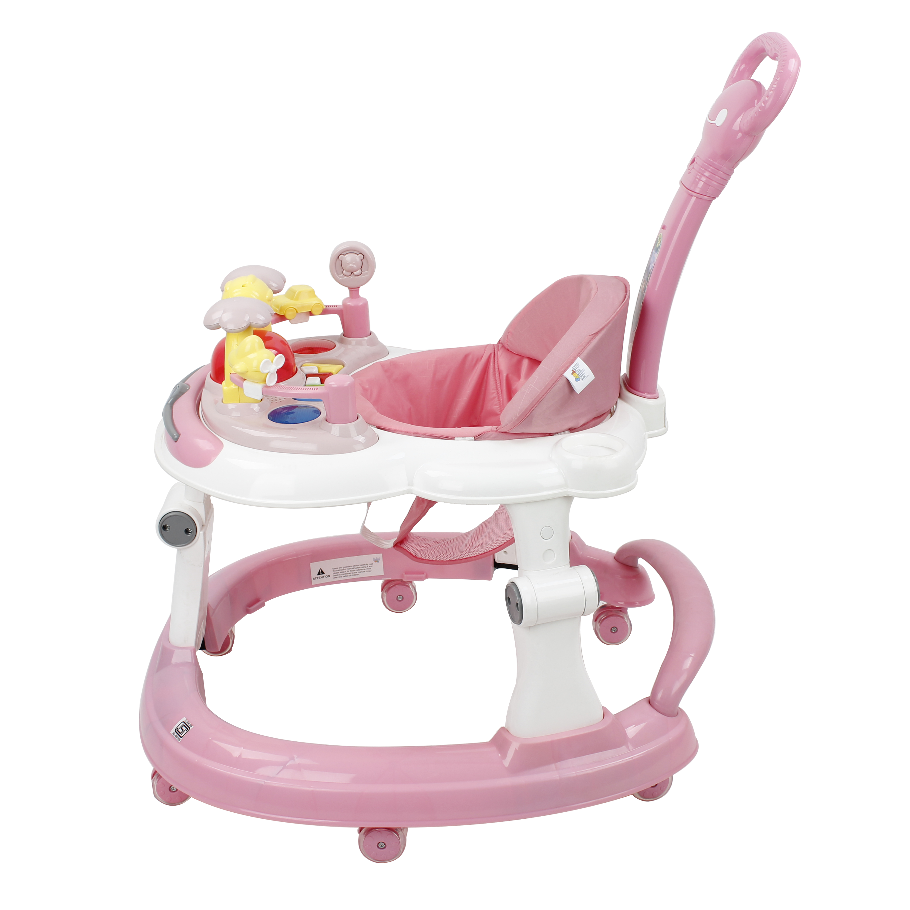 Steelbird Baby Walker Pink With Parental Handle