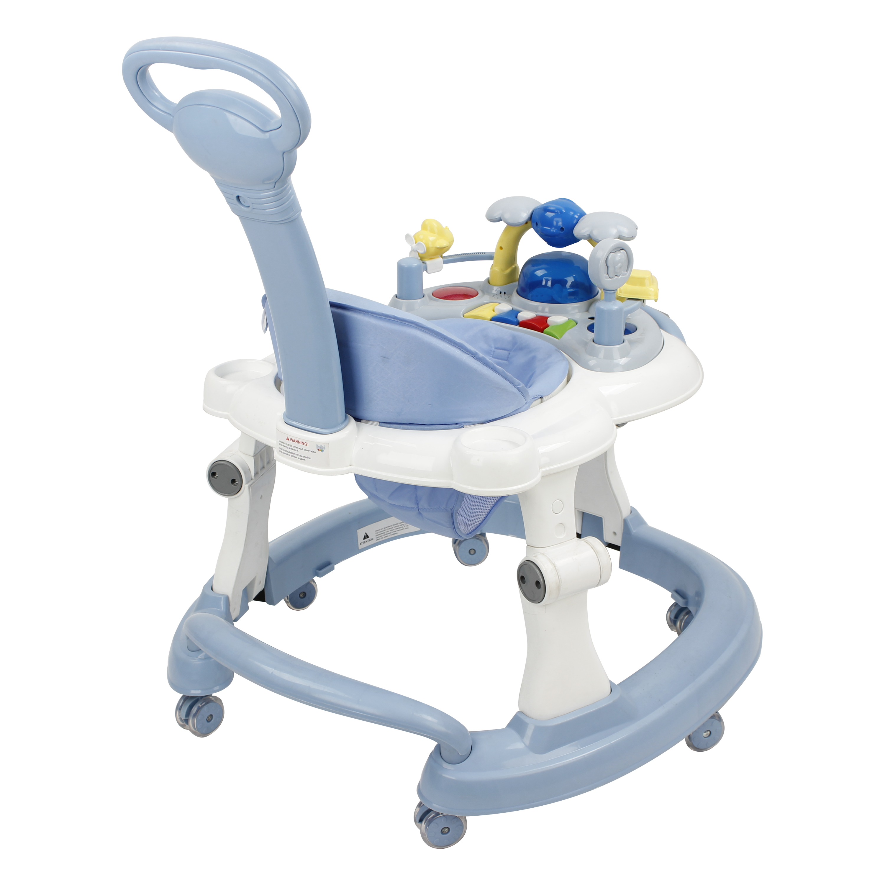 Steelbird Baby Walker Blue With Parental Handle