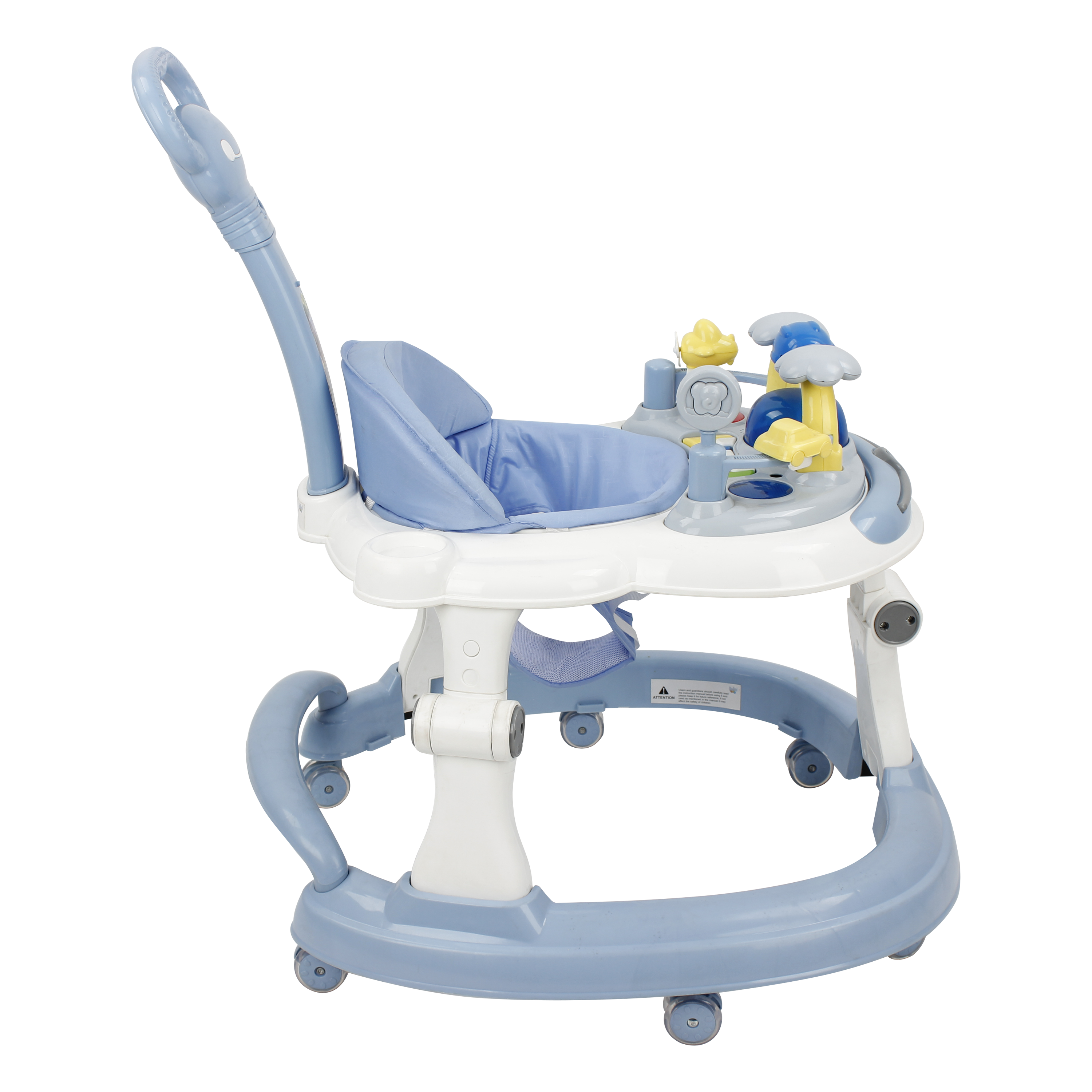 Steelbird Baby Walker Blue With Parental Handle