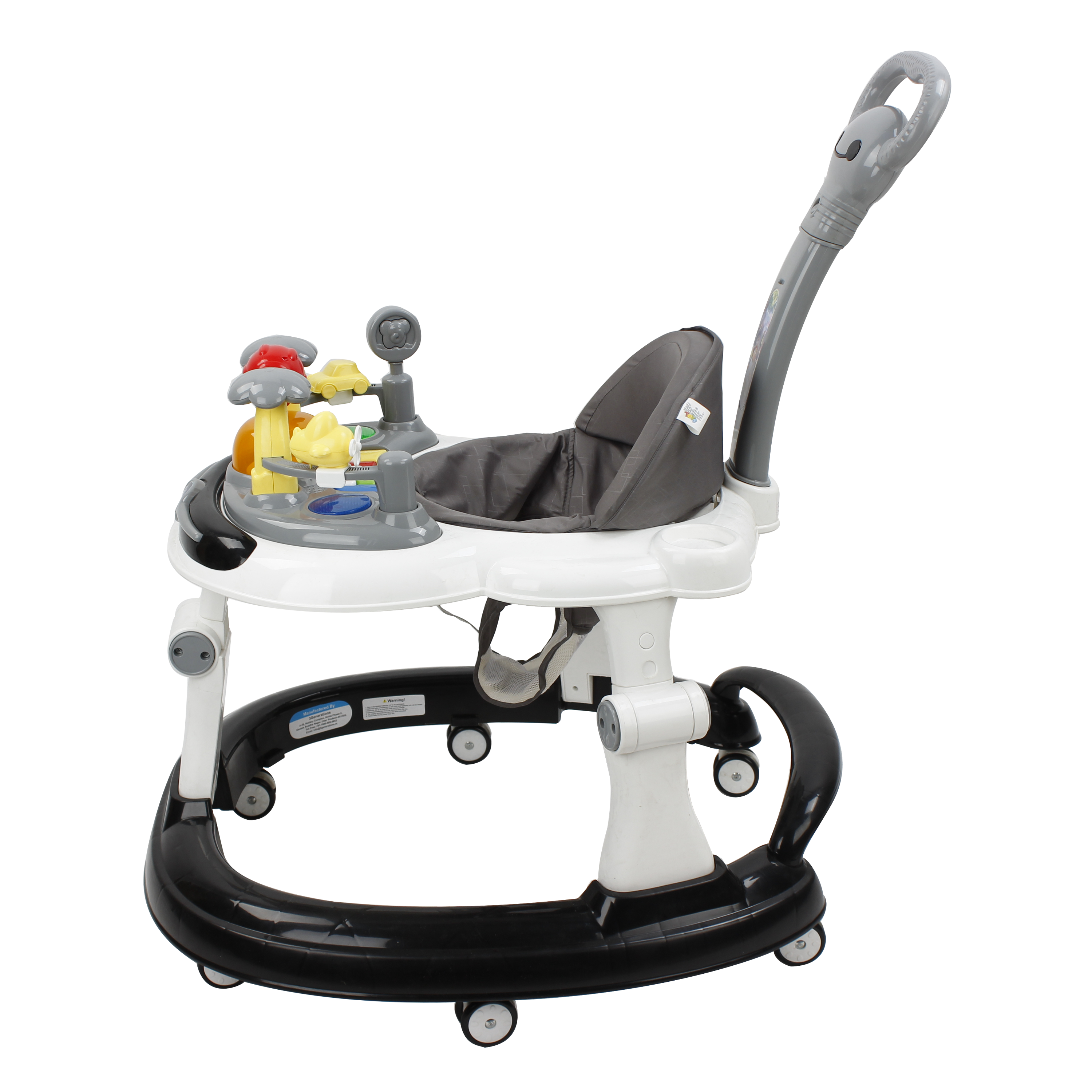 Steelbird Baby Walker Black With Parental Handle