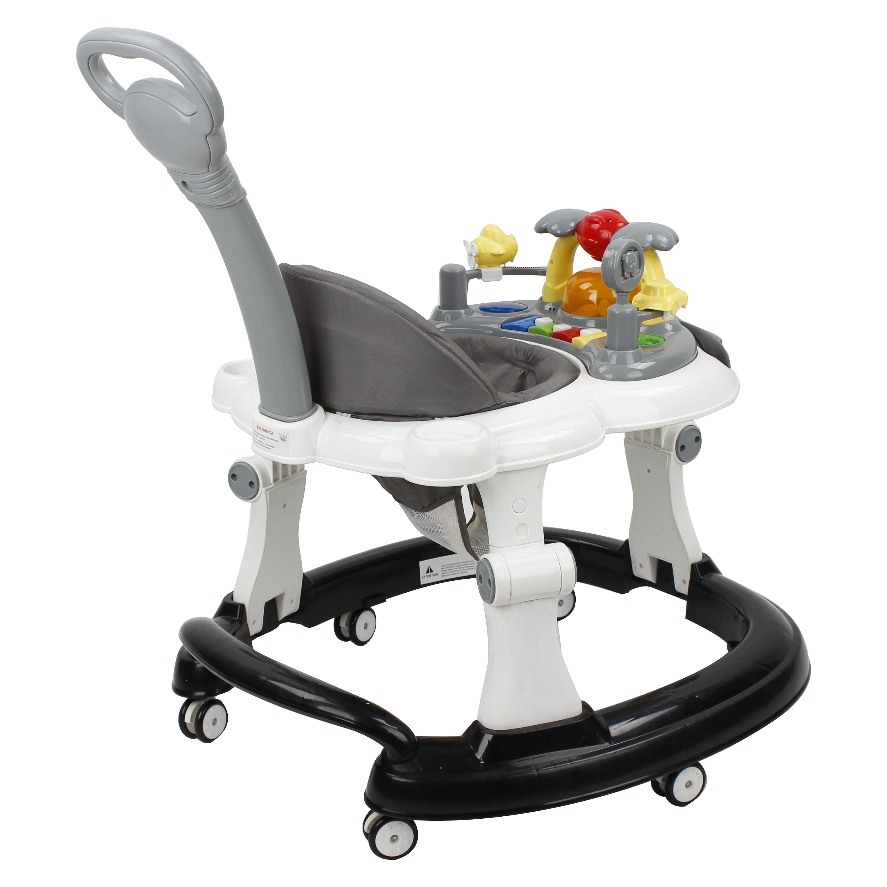 Steelbird Baby Walker Black With Parental Handle