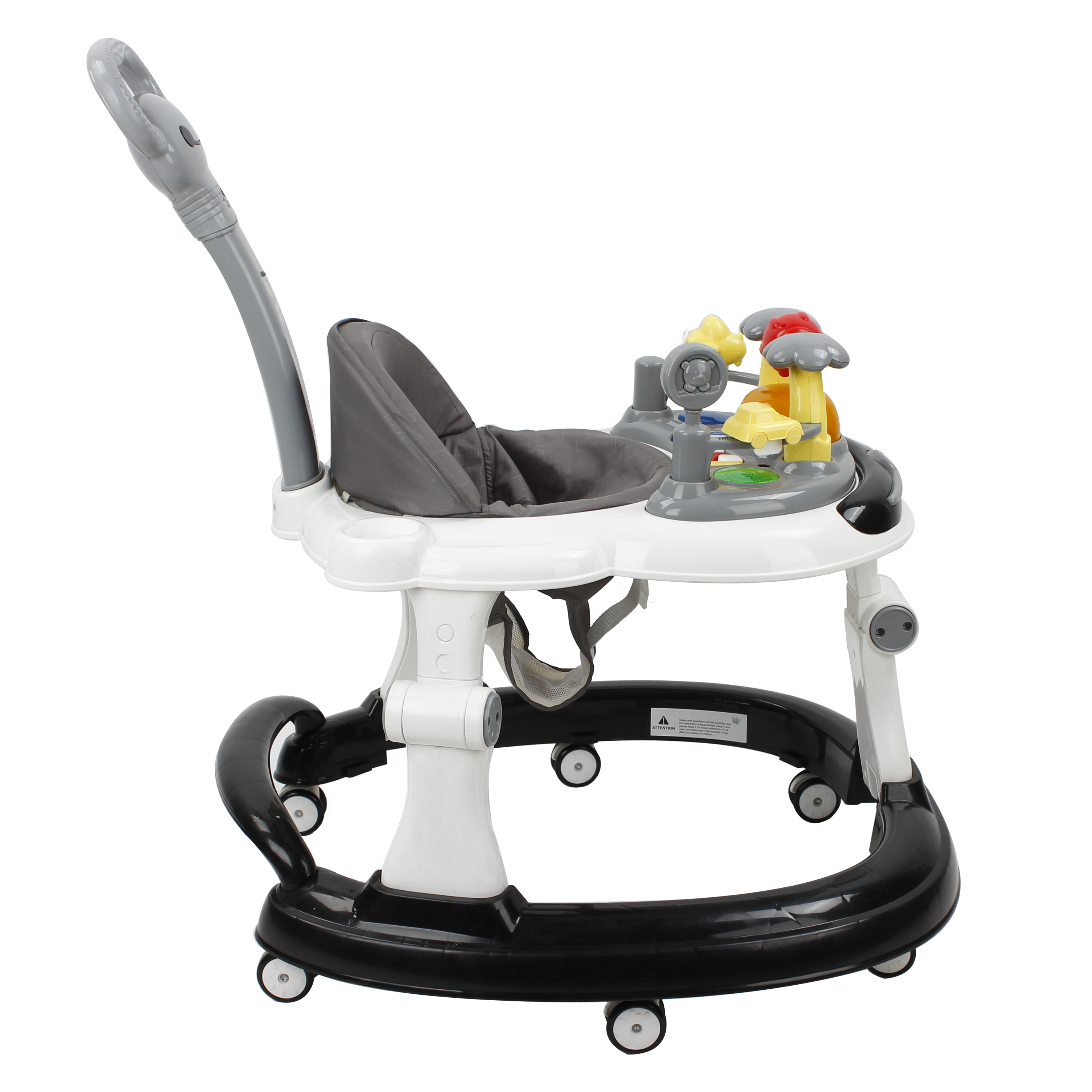 Steelbird Baby Walker Black With Parental Handle