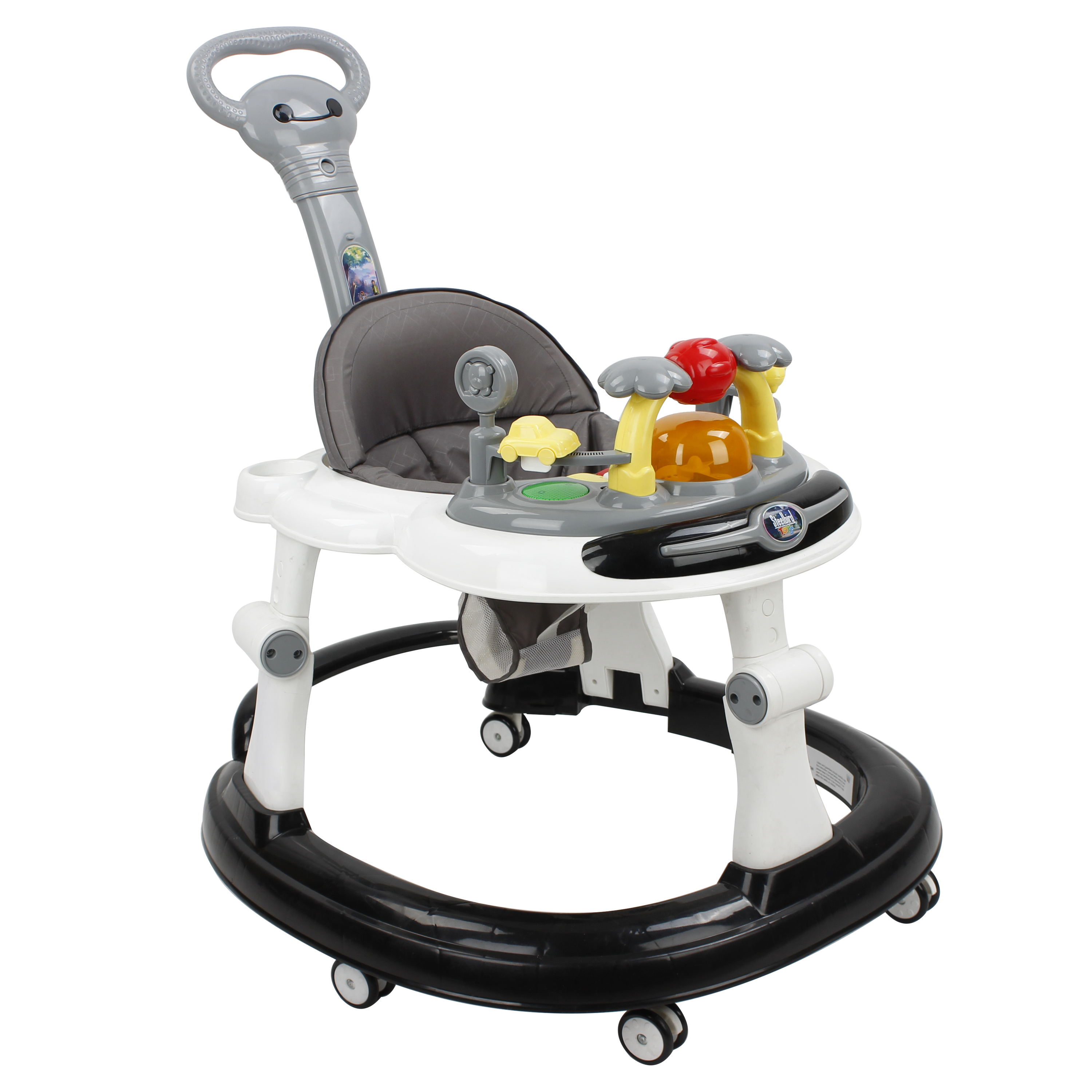 Steelbird Baby Walker Black With Parental Handle