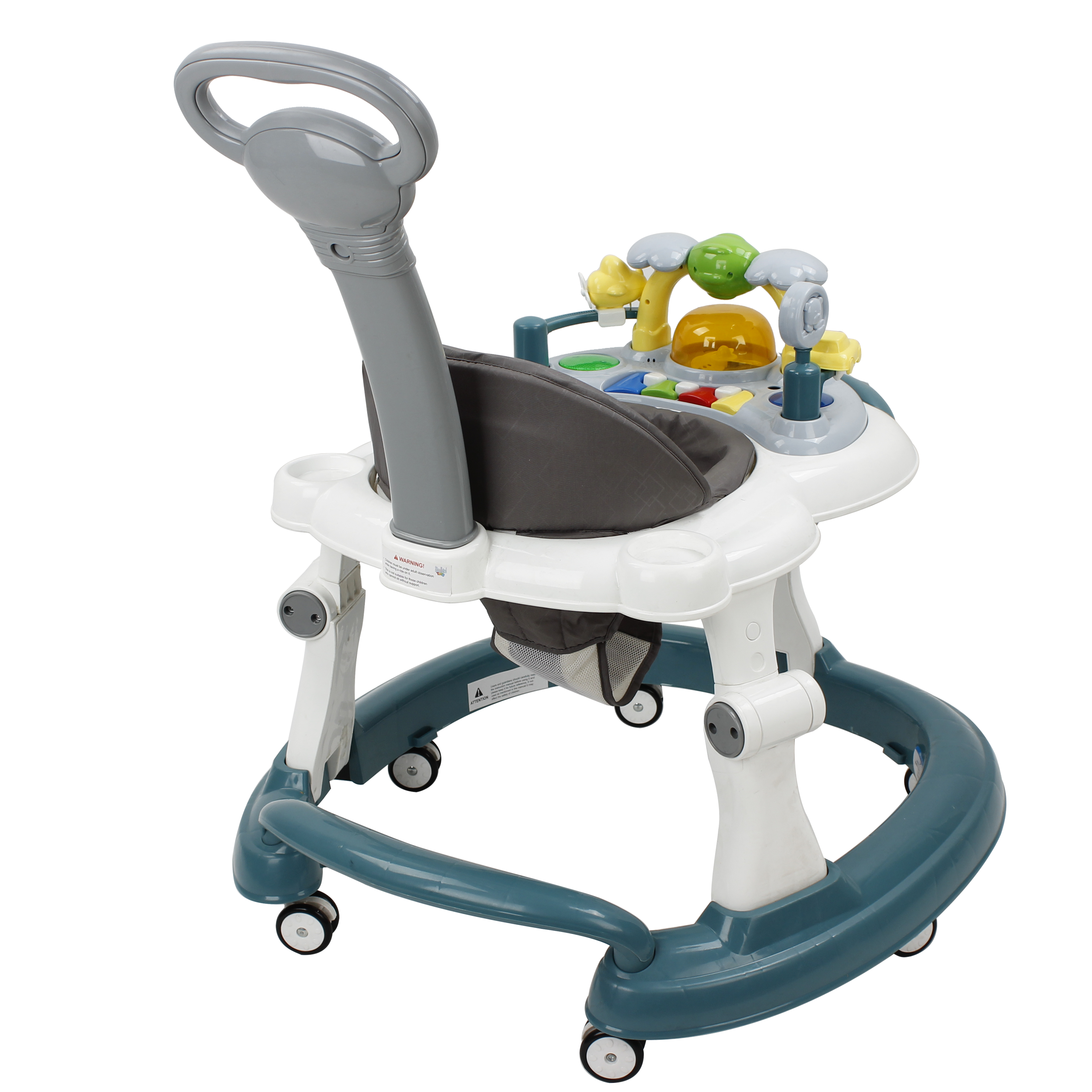 Steelbird Baby Walker Teal With Parental Handle