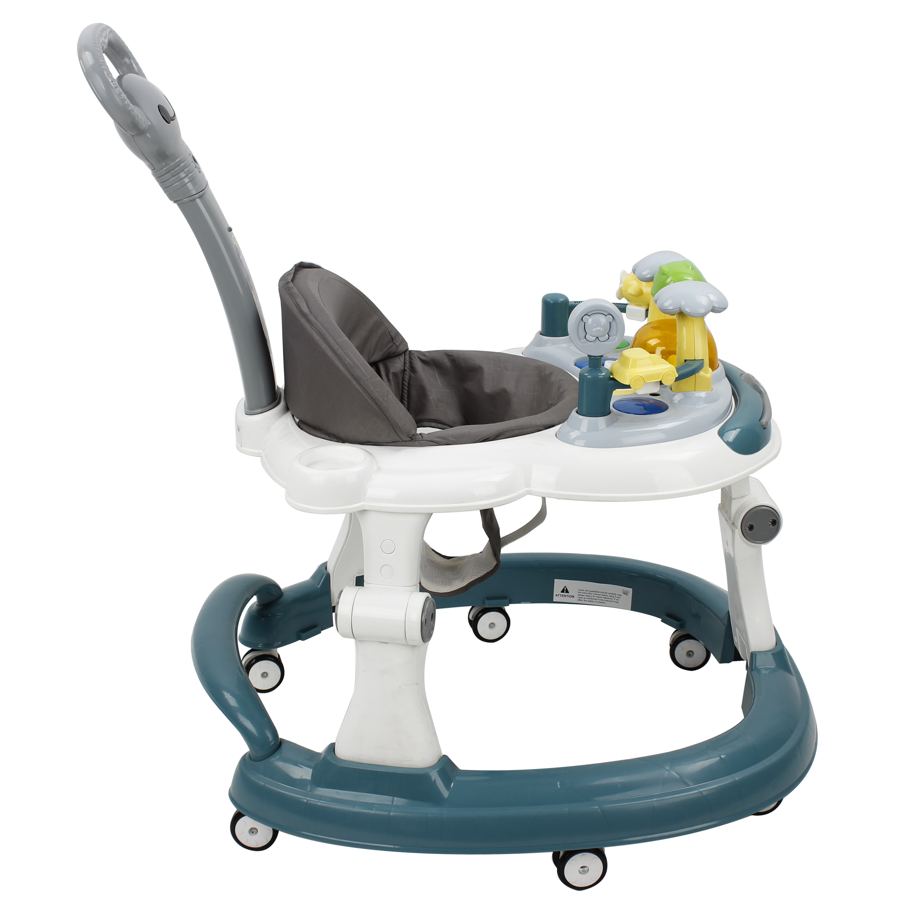 Steelbird Baby Walker Teal With Parental Handle