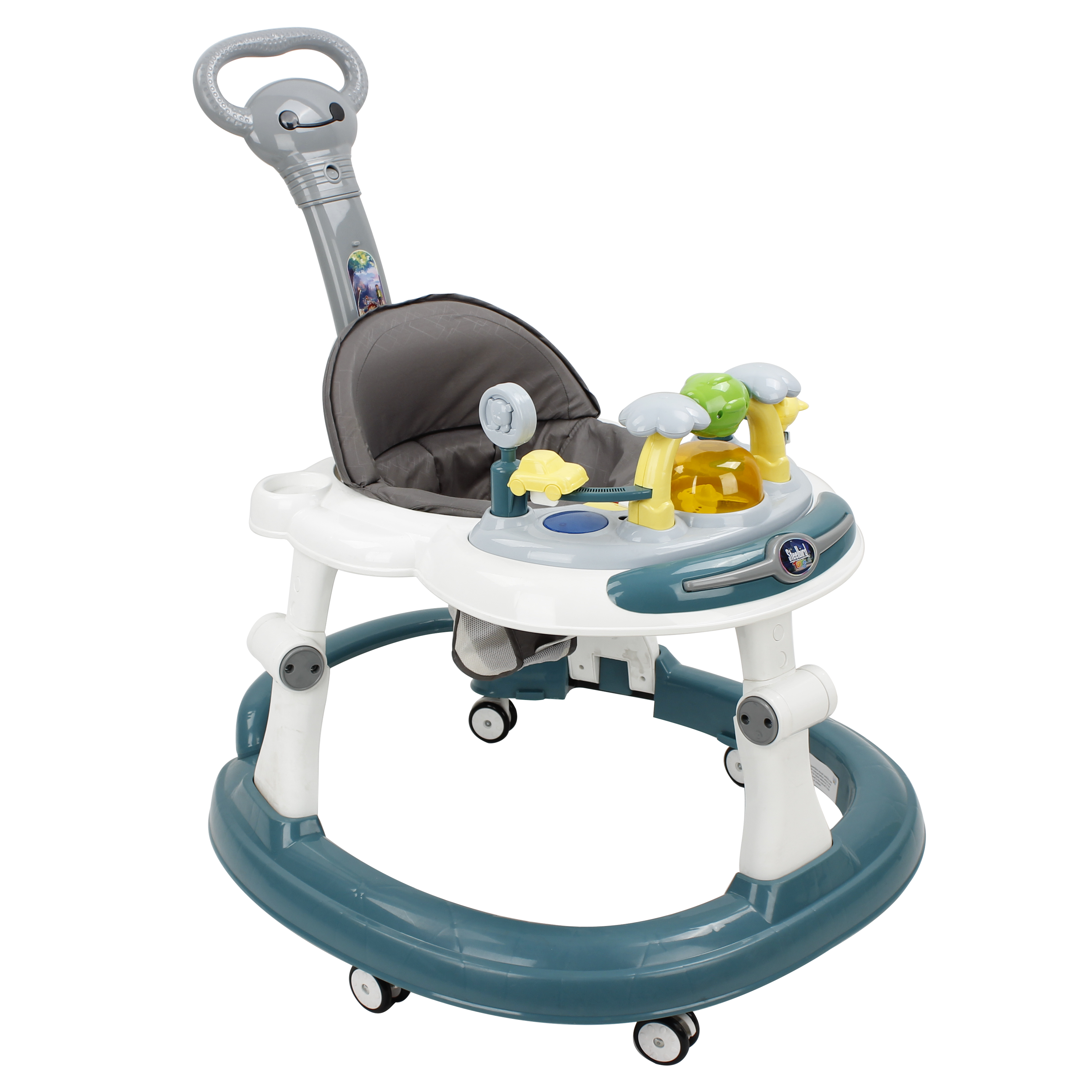 Steelbird Baby Walker Teal With Parental Handle