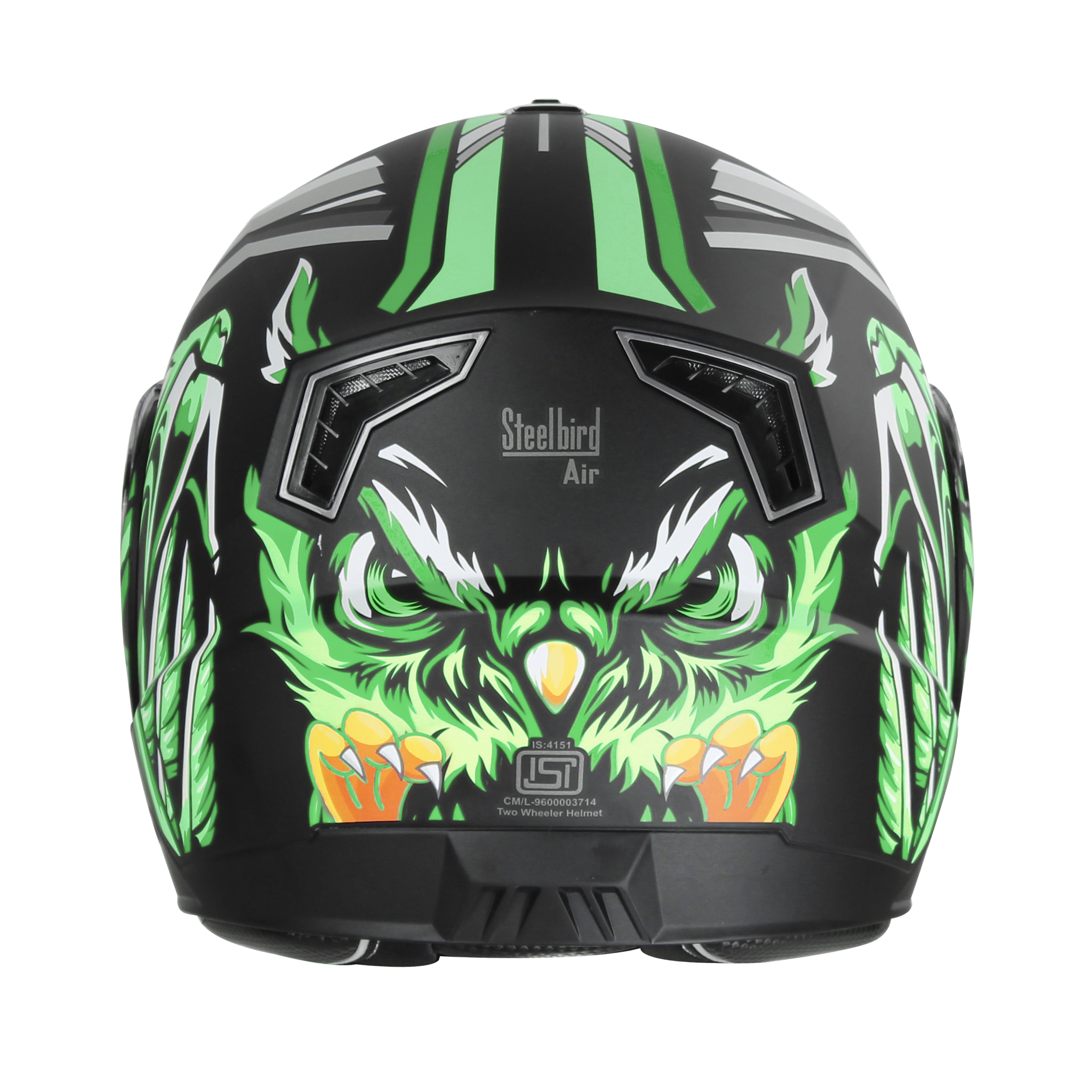 SBA-7 OWL FLIP UP MAT BLACK WITH GREEN - ISS