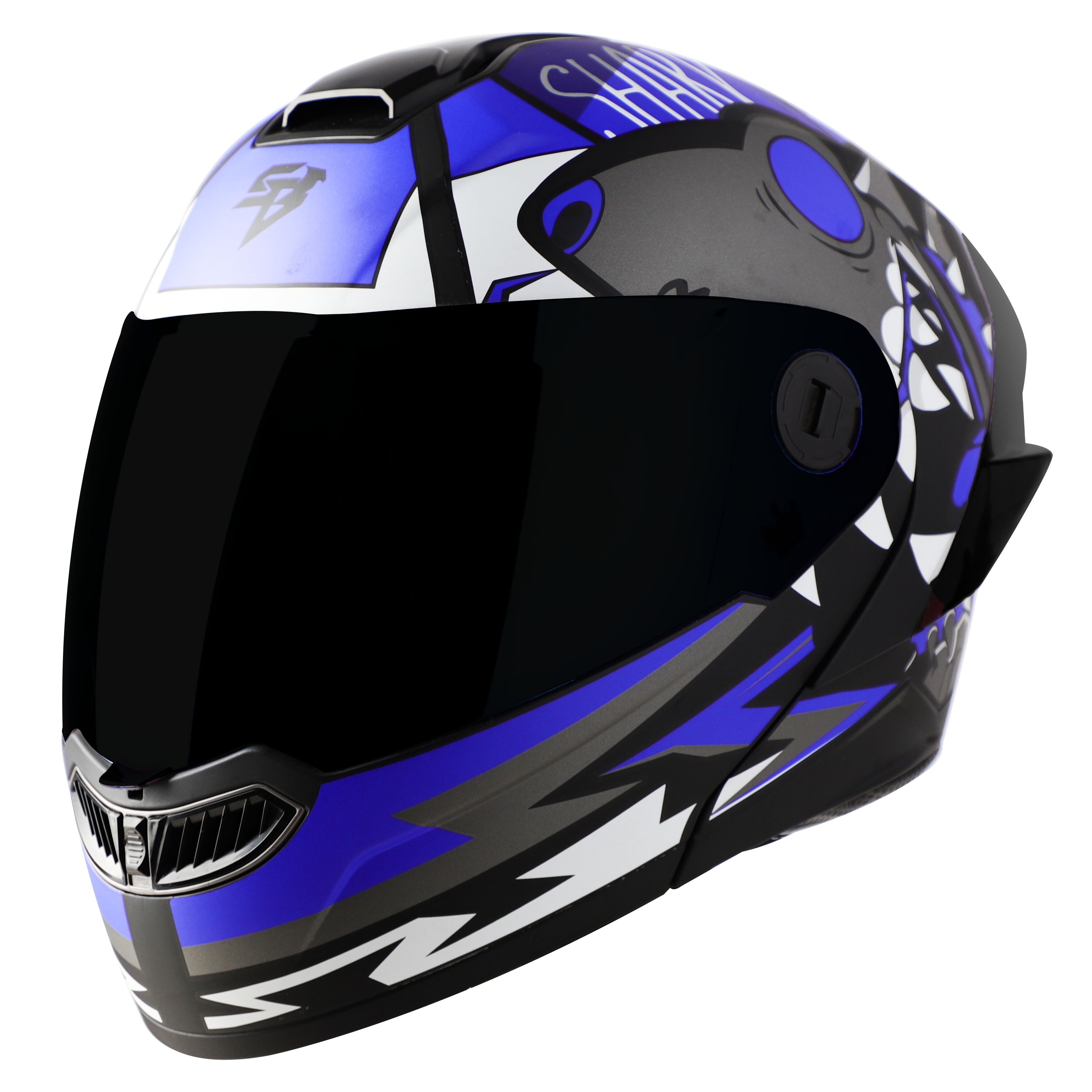 SBA-8 ISS SHARKY GLOSSY BLACK BLUE