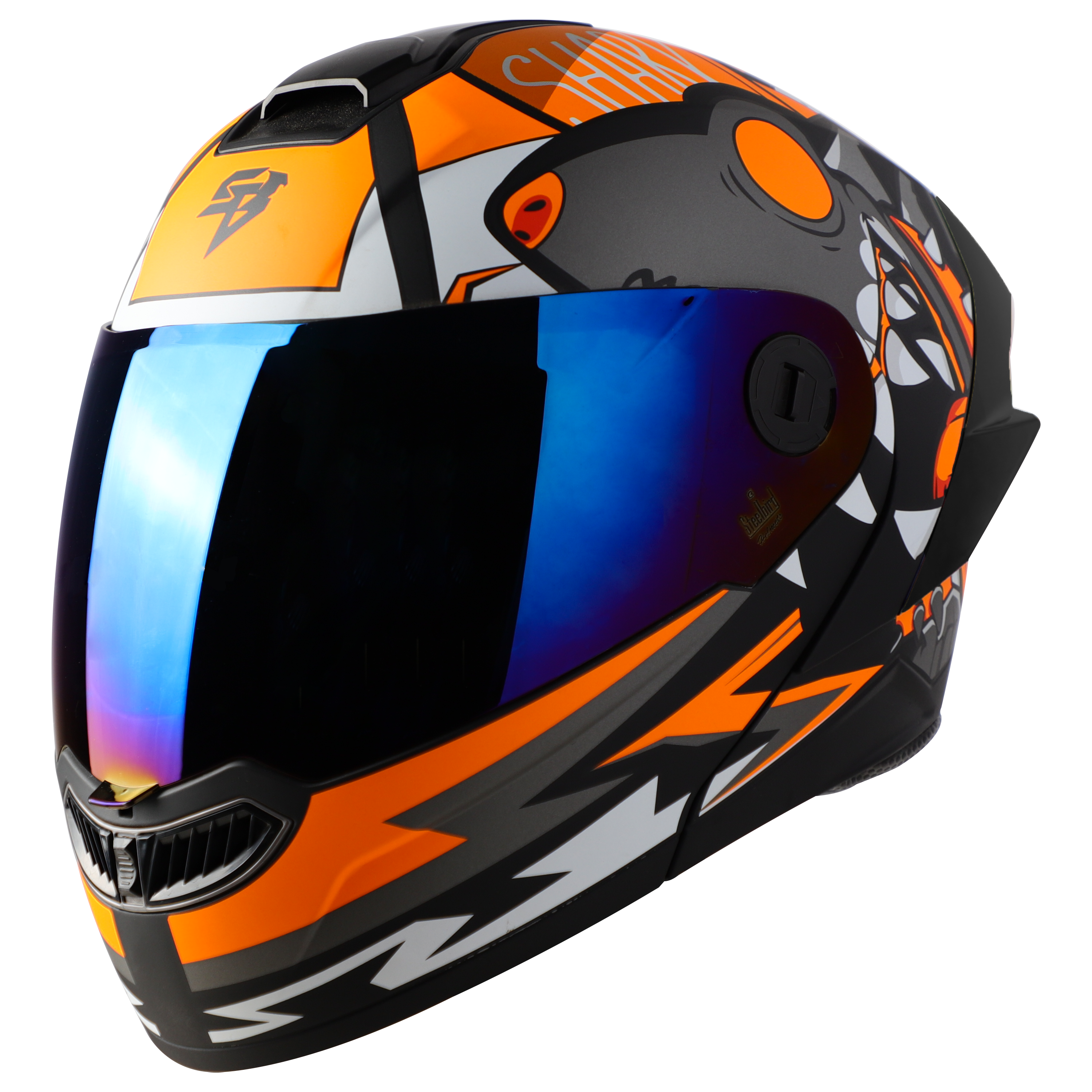 SBA-8 ISS SHARKY GLOSSY BLACK ORANGE