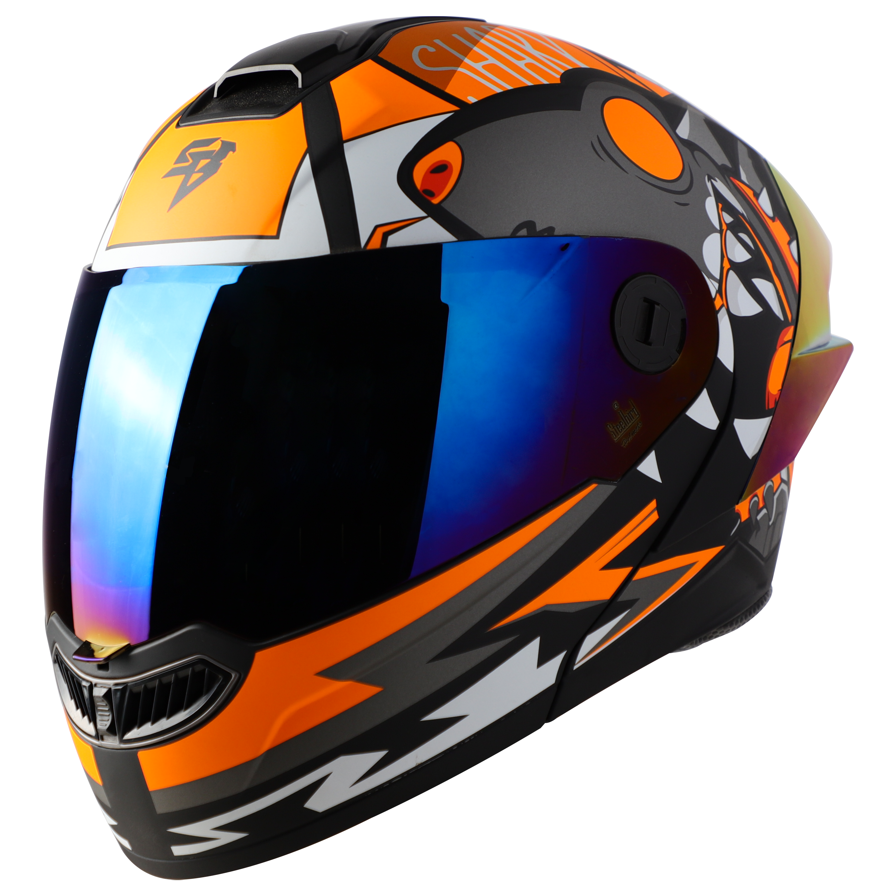 SBA-8 ISS SHARKY GLOSSY BLACK ORANGE