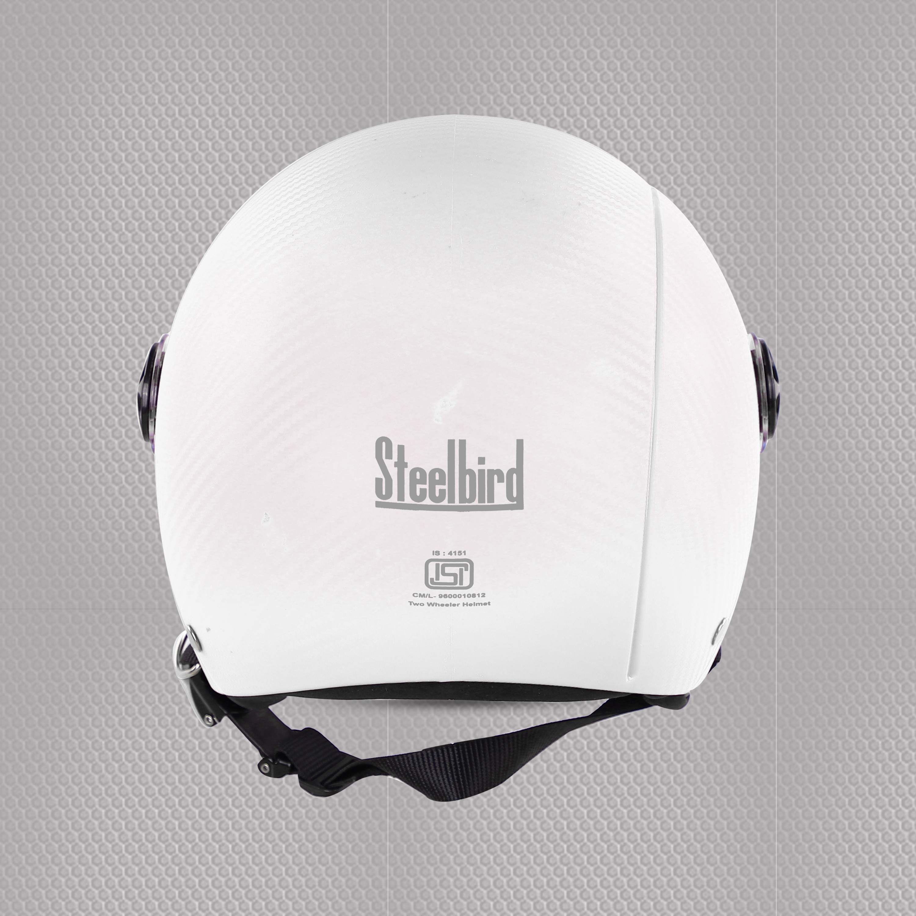 Steelbird SBH-16 Furor ISI Certified Open Face Helmet (Dashing White With Clear Visor)