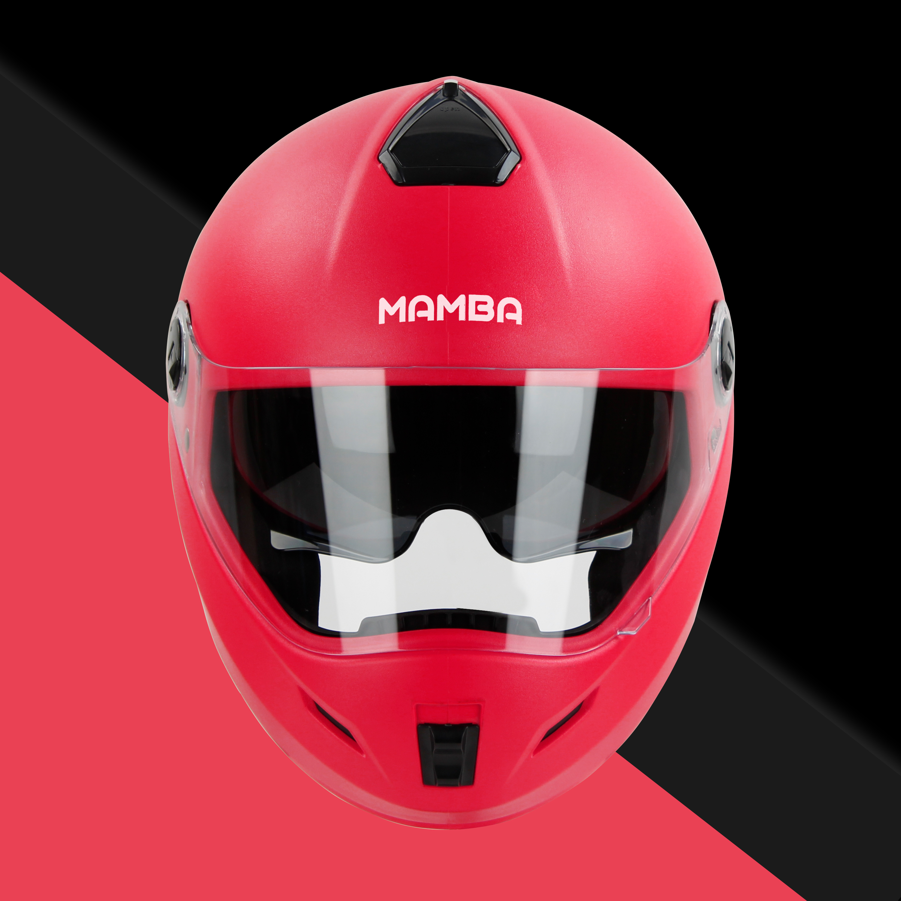 Steelbird SBH-34 Mamba ISI Certified Full Face Helmet With Inner Smoke Sun Shield (Dashing Red)