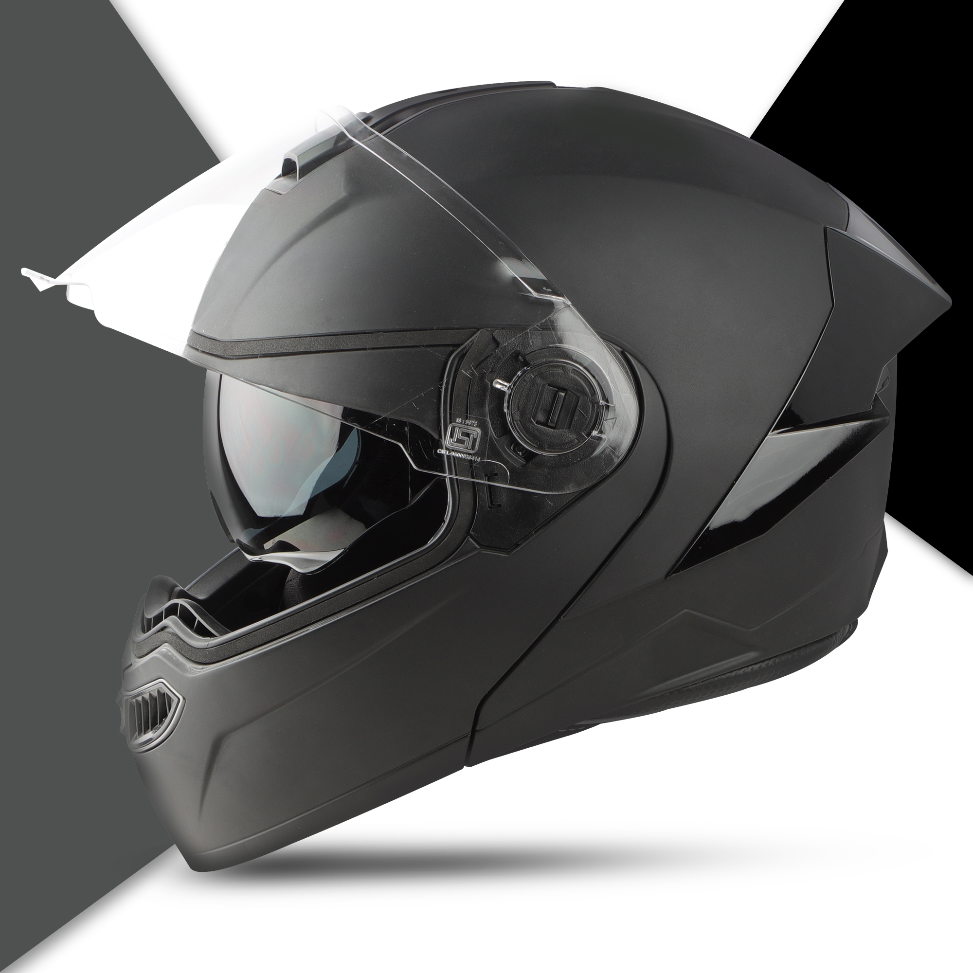 Steelbird SBA-8 7Wings ISI Certified Flip-Up Helmet For Men And Women With Inner Smoke Sun Shield (Matt Axis Grey)