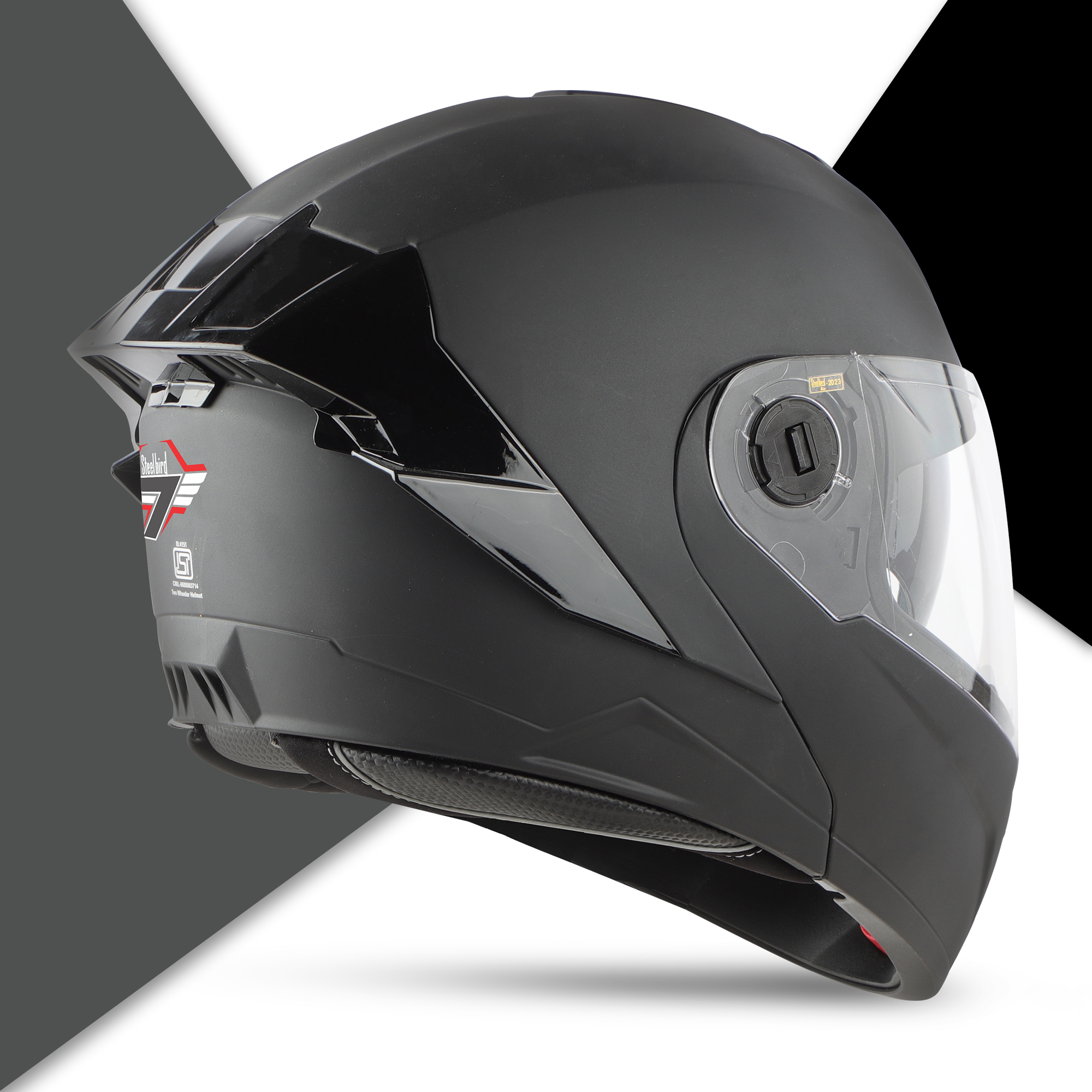 Steelbird SBA-8 7Wings ISI Certified Flip-Up Helmet For Men And Women With Inner Smoke Sun Shield (Matt Axis Grey)