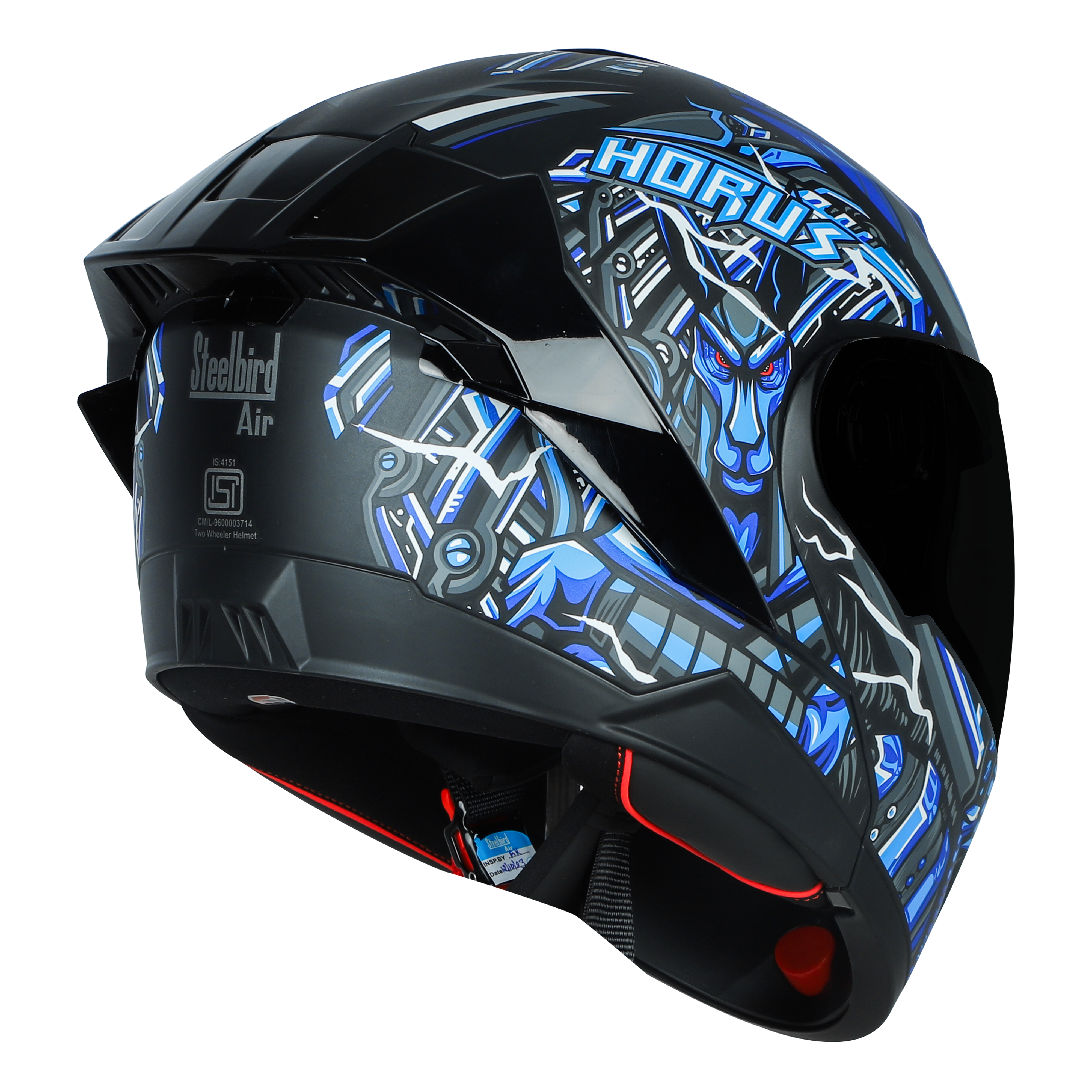 SBA-8 ISS HORUS GLOSSY BLACK WITH BLUE