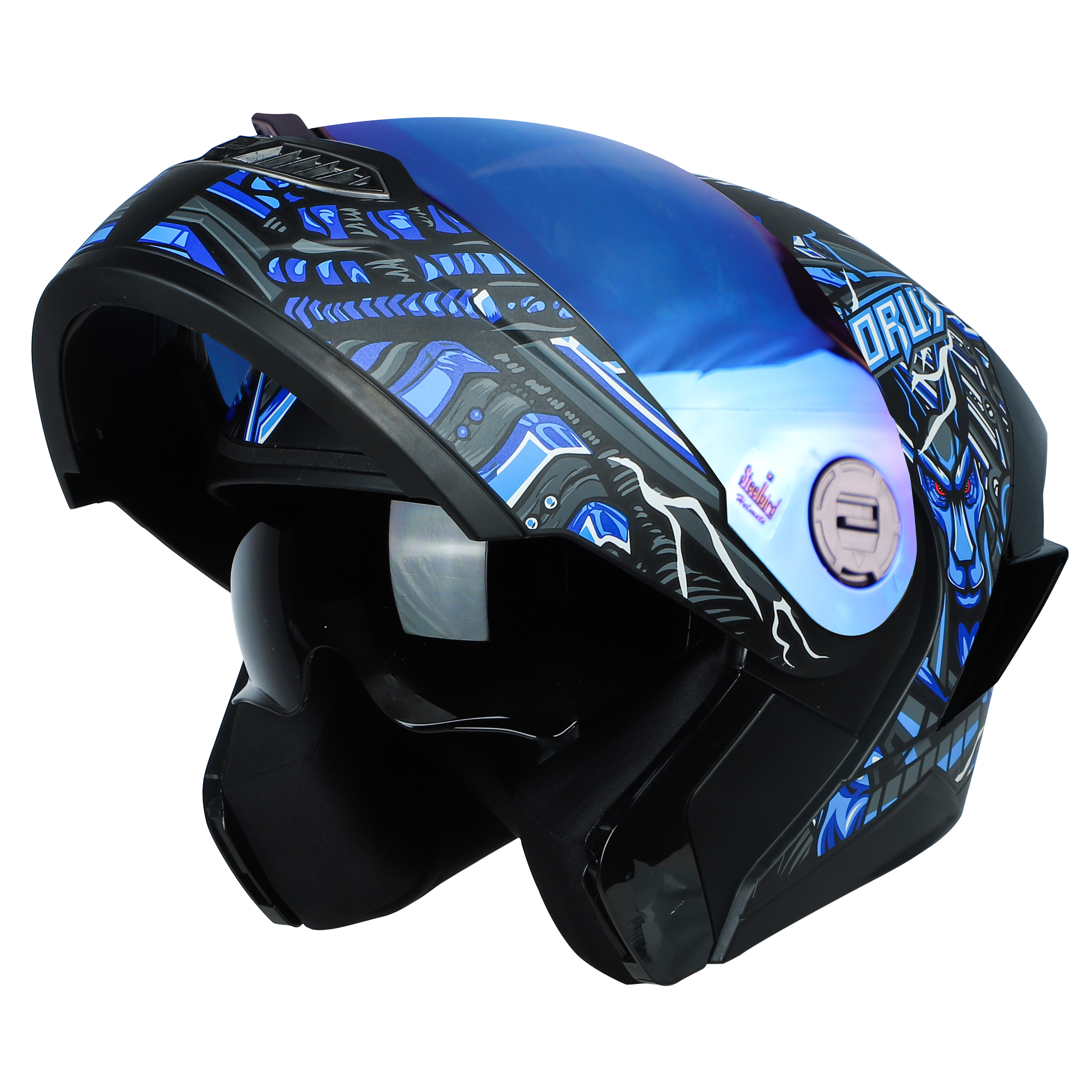 SBA-8 ISS HORUS GLOSSY BLACK WITH BLUE