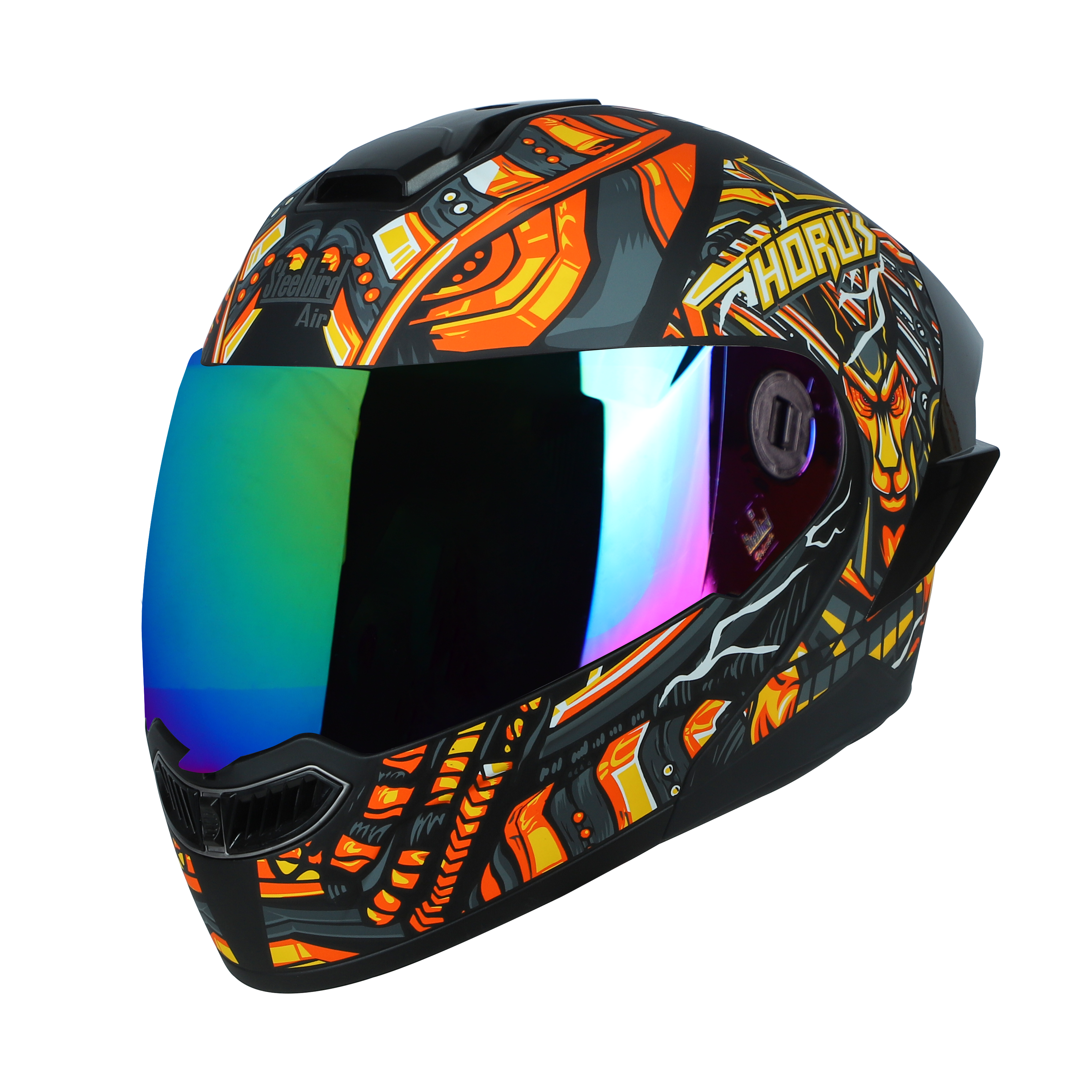 SBA-8 ISS HORUS GLOSSY BLACK WITH ORANGE