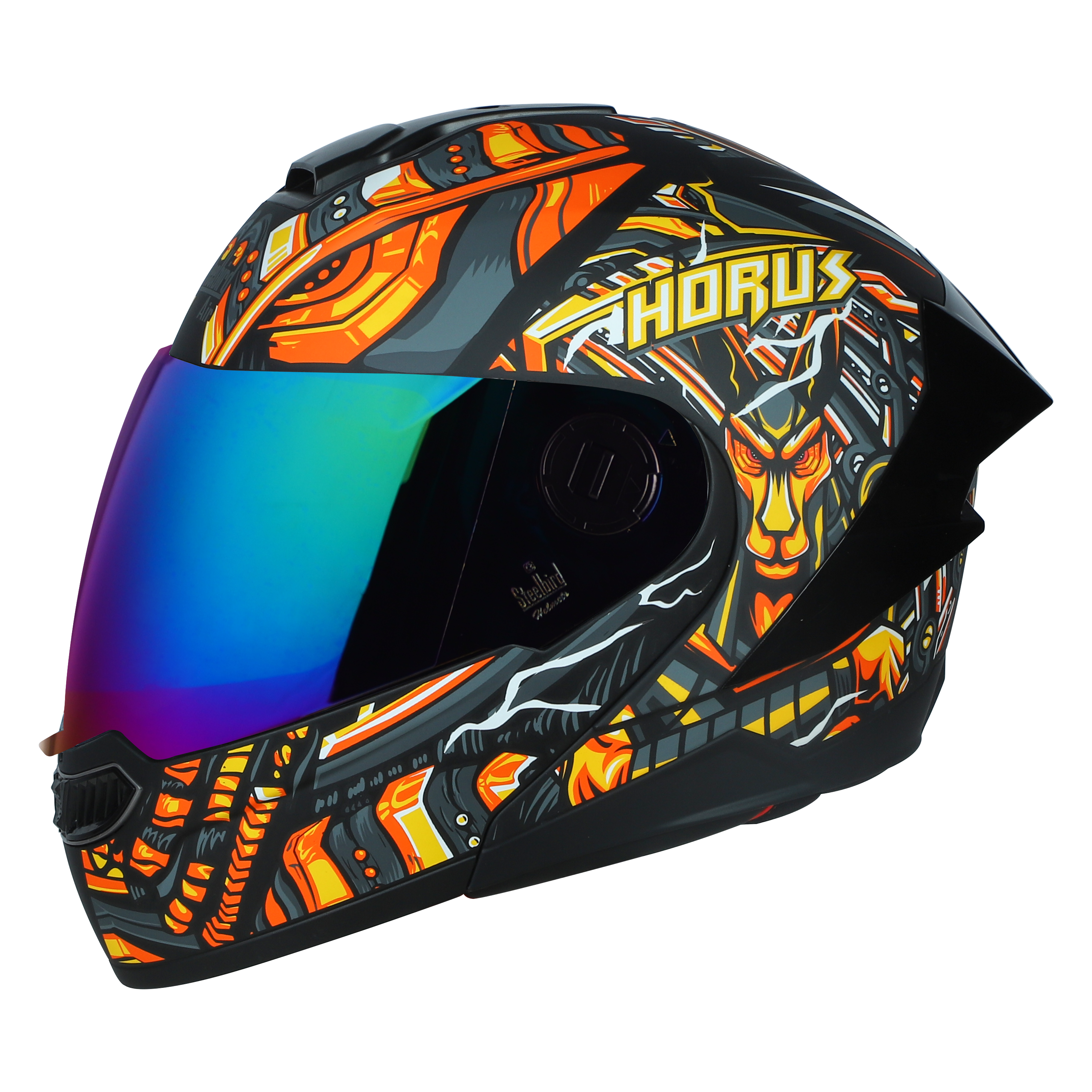 SBA-8 ISS HORUS GLOSSY BLACK WITH ORANGE