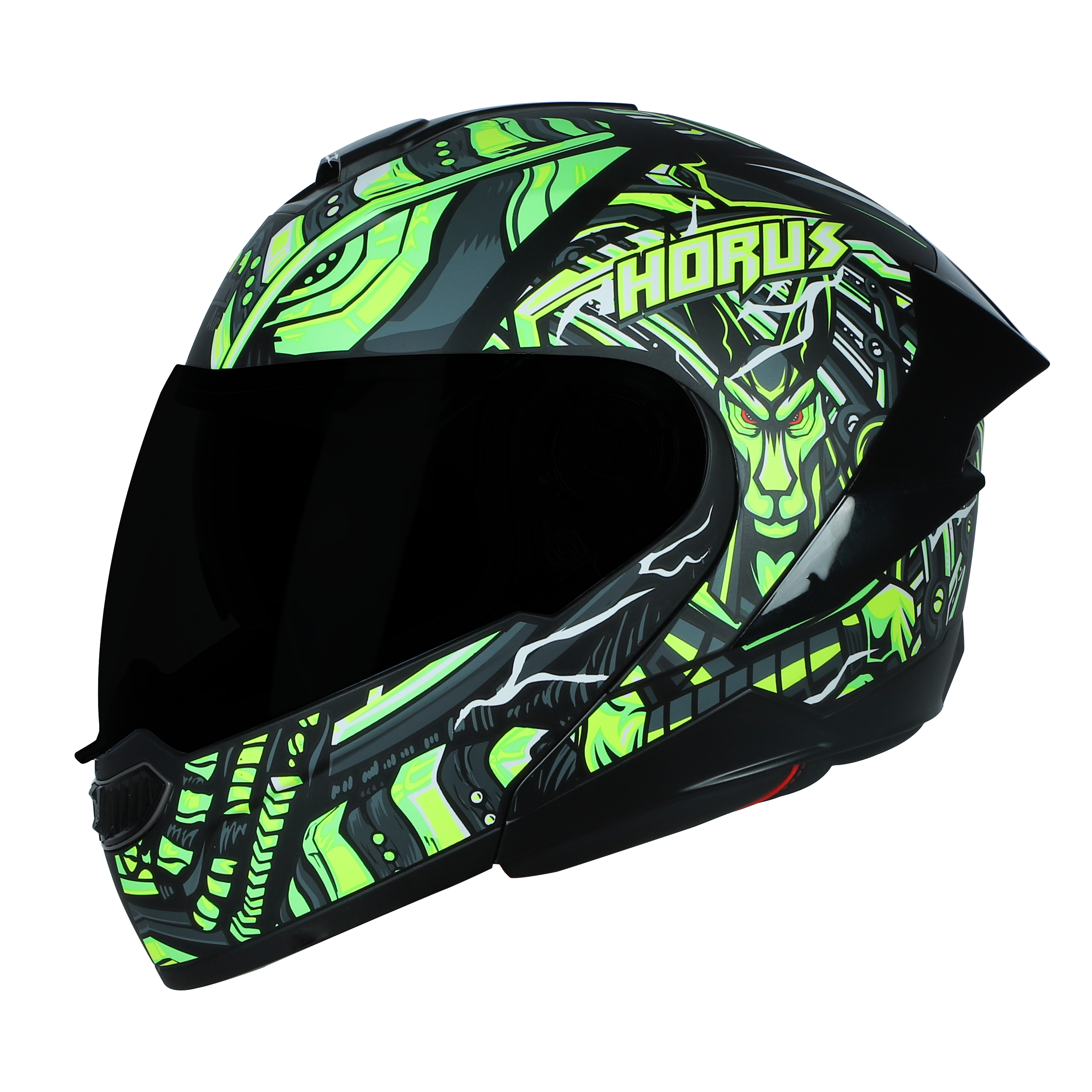 SBA-8 HORUS GLOSSY BLACK WITH GREEN